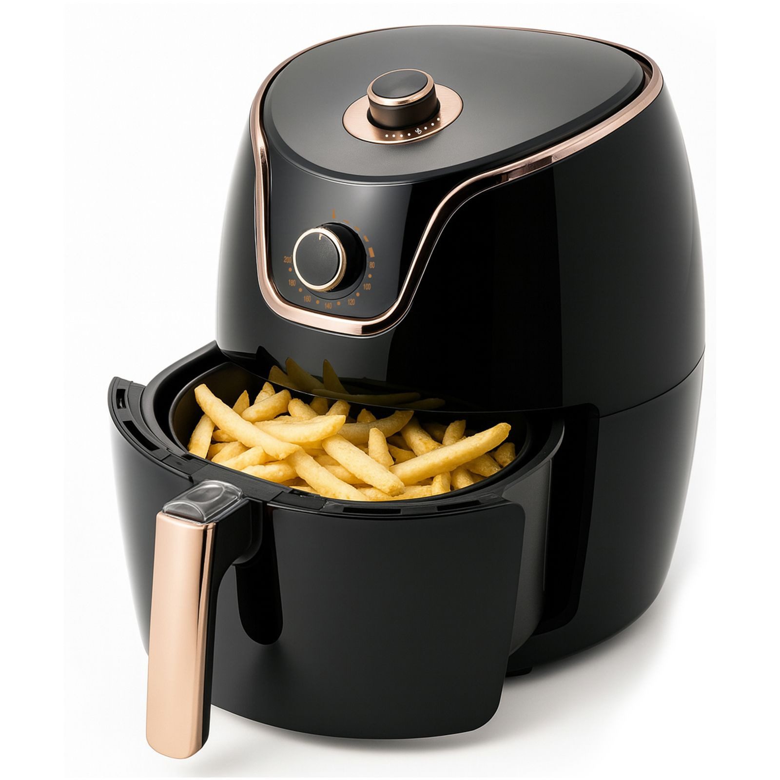 Kitchen Pro + Heißluftfritteuse Airfryer mit ausziehbarem Fach, Heissluftfritteuse inkl. Timer, 1400,00 W, 7 Liter