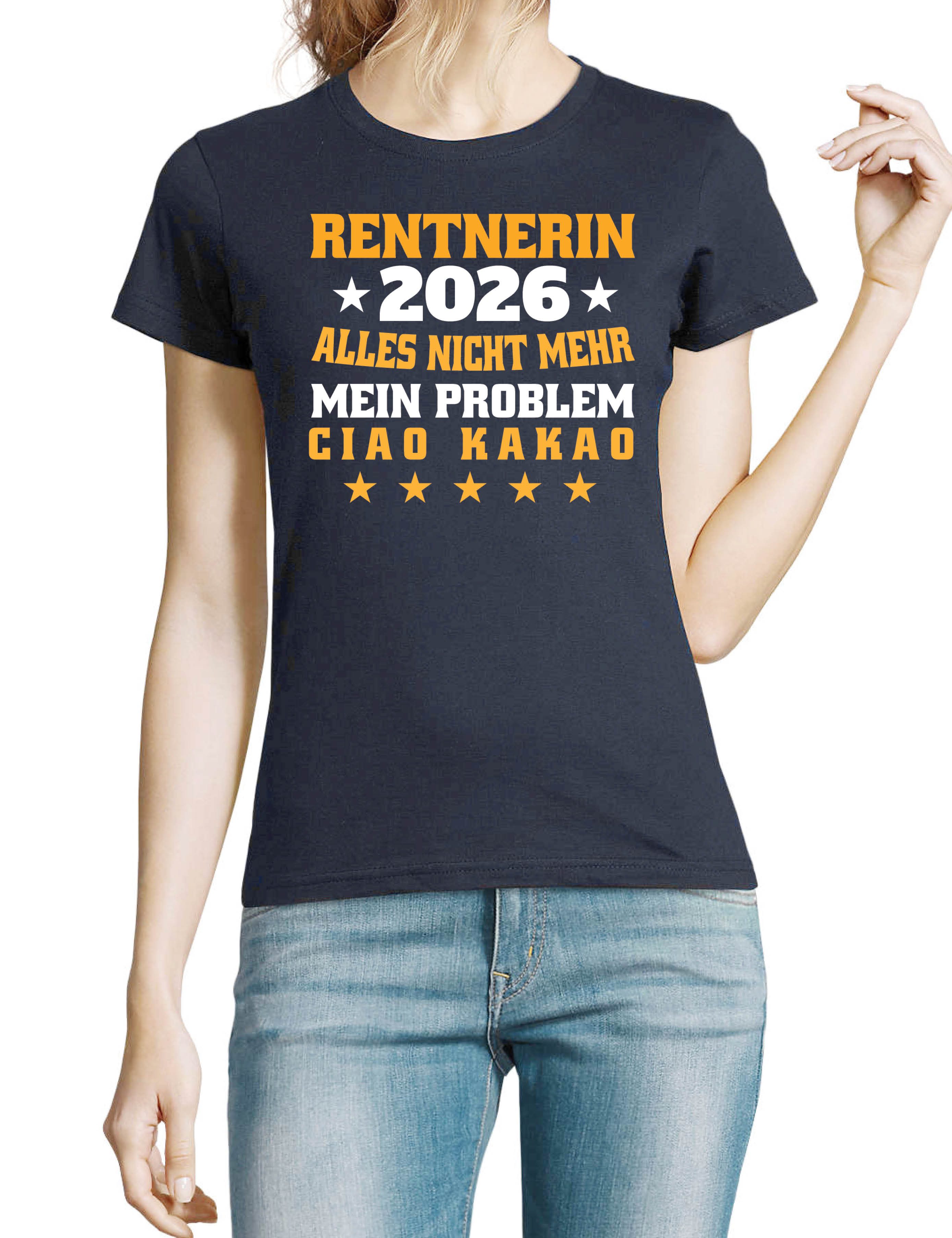 Youth Designz Print-Shirt Damen T-shirt Rentnerin 2026 Aufdruck lustig Geschenk Statement mit lustigen Print für Frauen