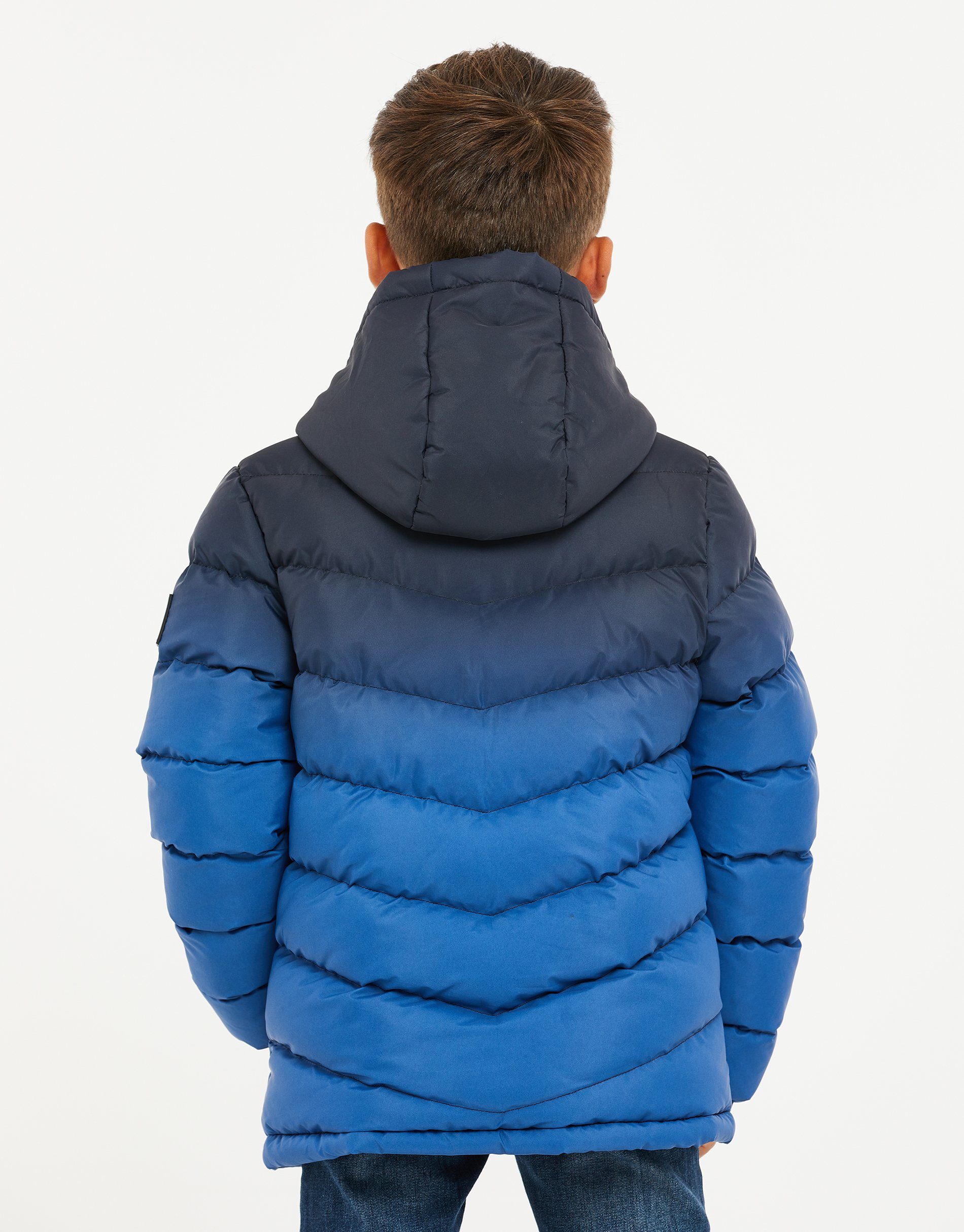 blau Threadboys Puffer Ombre Winterjacke Blue- Jacket Jason