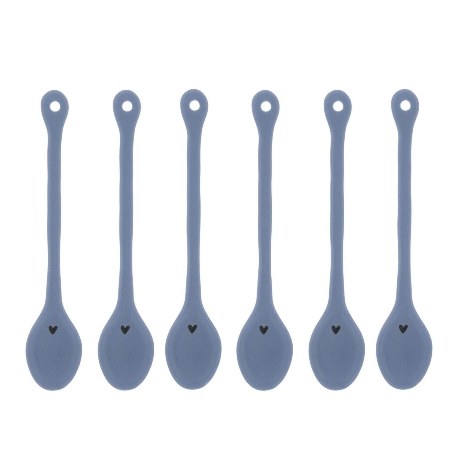 Bastion Collections Кофейная ложка Iris Blue, Spülmaschinengeeignet, Blau, Motiv: Herz