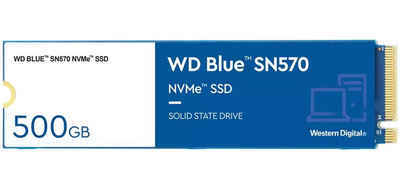 Western Digital WD Blue SN570 interne SSD (500 GB) 3500 MB/S Lesegeschwindigkeit, 2300 MB/S Schreibgeschwindigkeit