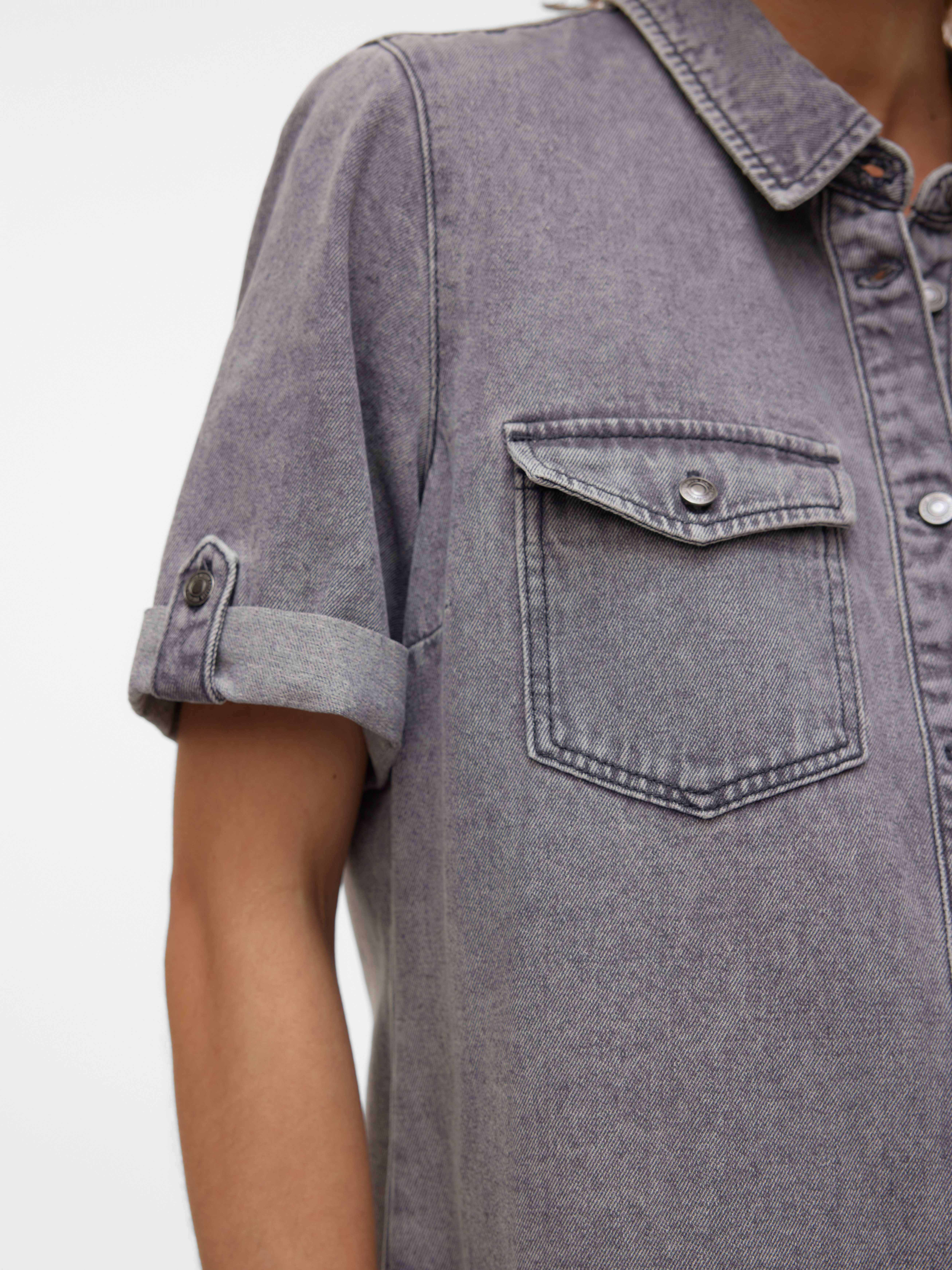 Vero Moda Jeanskleid VMJENNIE SS SHORT DENIM DRESS NOOS