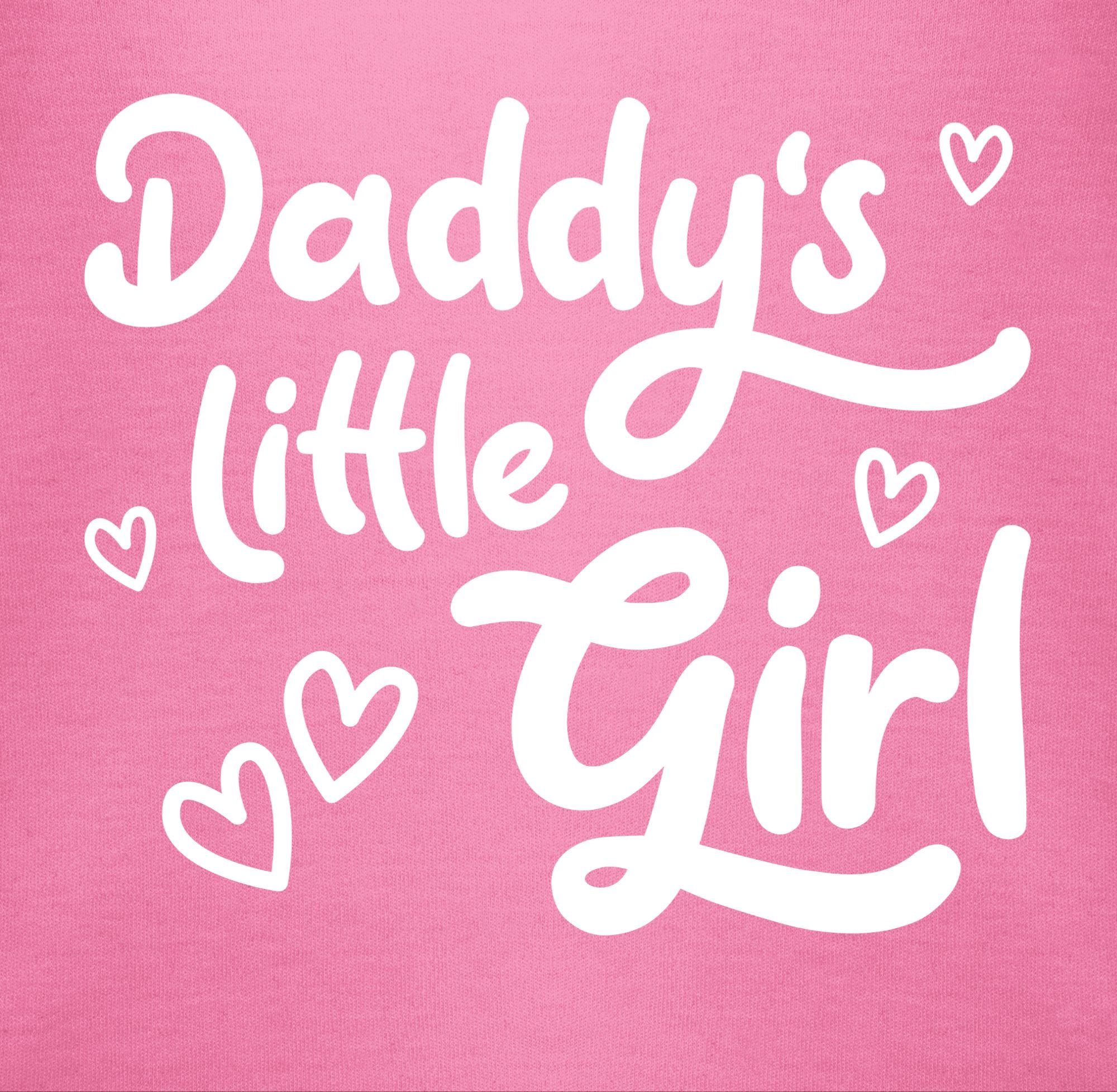 Shirtracer Shirtbody süß Baby little Pink Girl Daddy's Geschenk weiß Vatertag 2