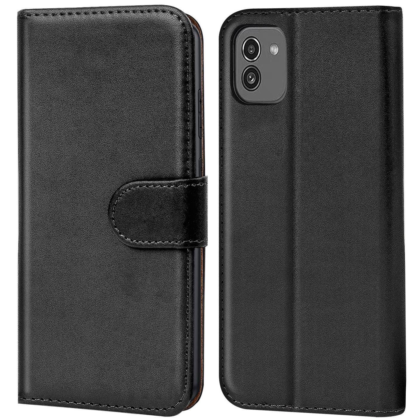 CoolGadget Handyhülle Wallet Klapp Tasche Book Case für Samsung Galaxy A03 6,5 Zoll, Hülle Klapphülle Flip Cover Etui Schutzhülle