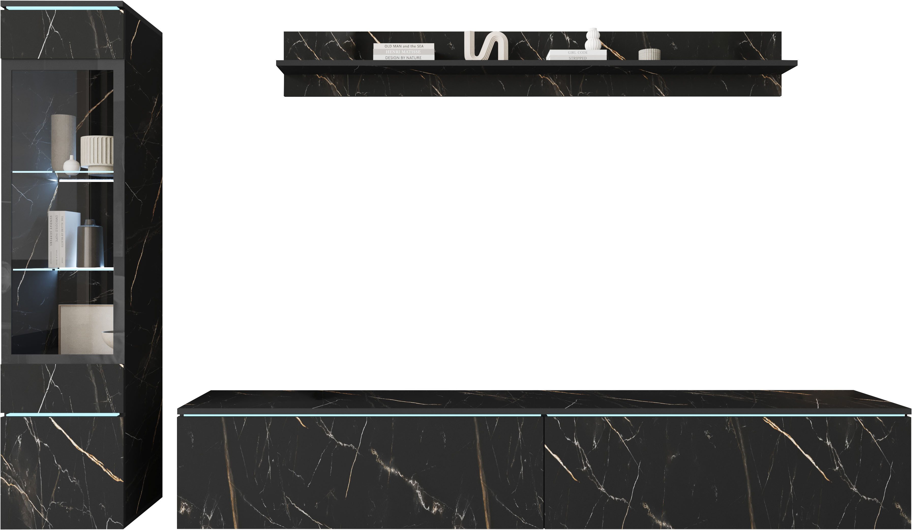 INOSIGN Wohnwand VERA I, Vitrinen Türanschlag günstig online kaufen