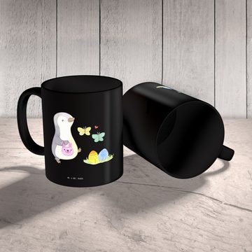 Mr. & Mrs. Panda Tasse Pinguin Eier suchen - Schwarz - Geschenk, Kaffeebecher, Osterdeko, Os, Keramik, Langlebige Designs