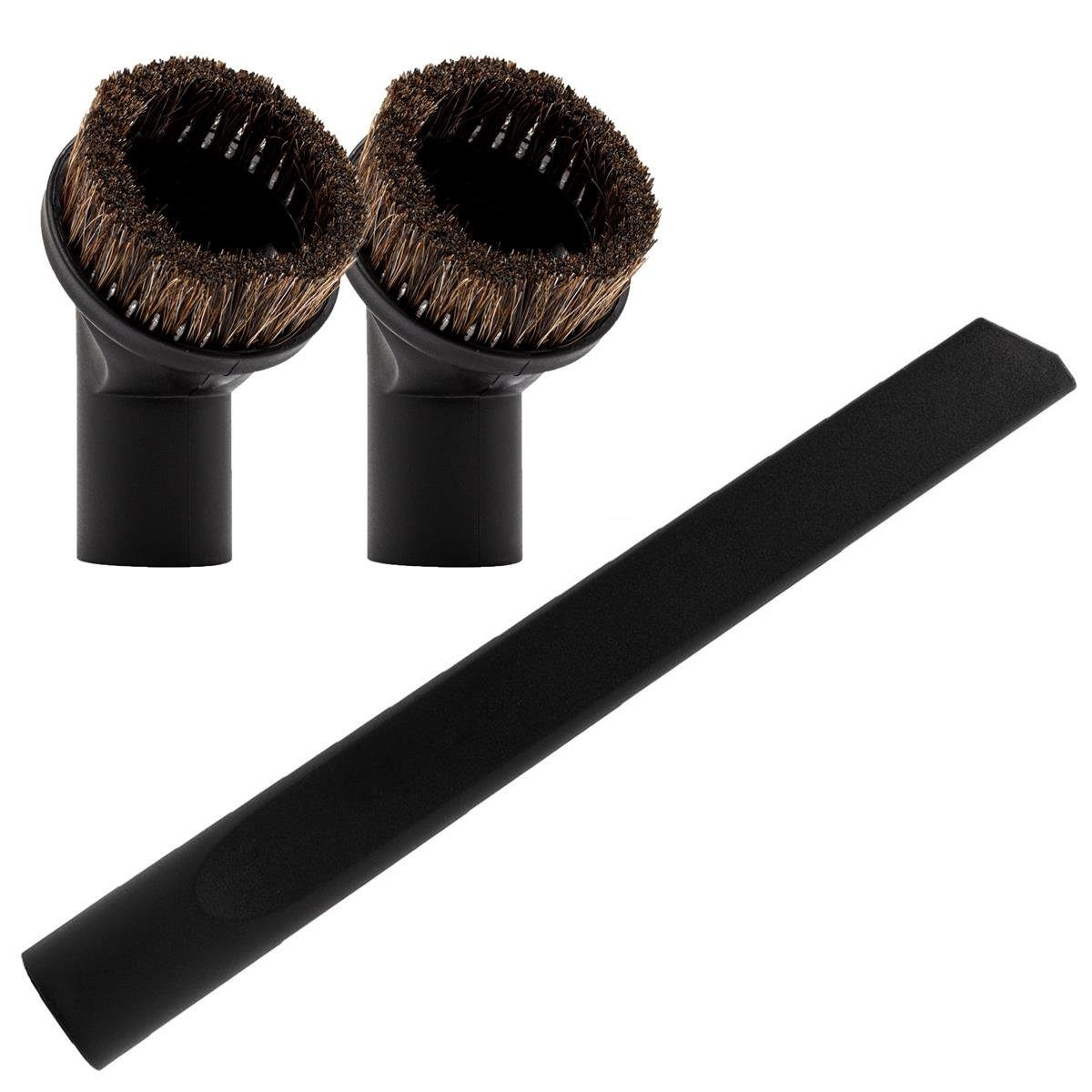 FixedByU Staubsaugerdüsen-Set MAXI Fugendüse 35cm+ 2x Saugpinsel Naturhaar Rosshaar, Zubehör für 35mm Staubsaugerrohre, (Kombi-Set)