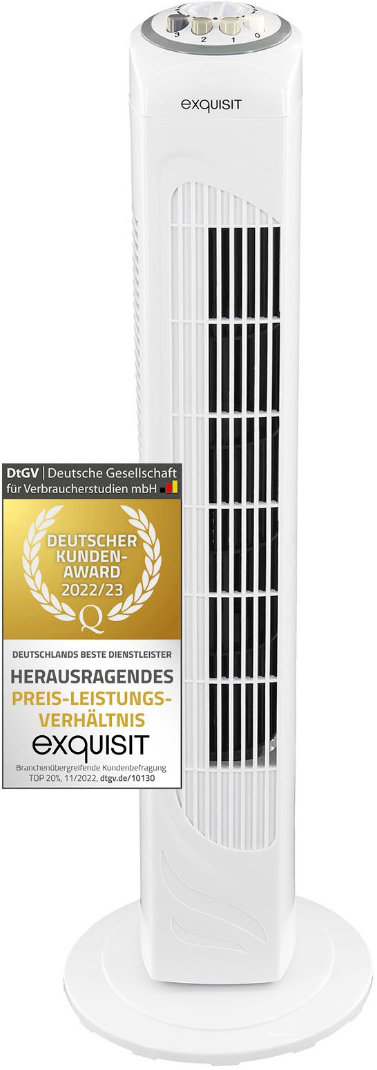 exquisit Standventilator VS 34570 we, inkl. Oszillation, 45 W Leistung, 120 Min. Timer