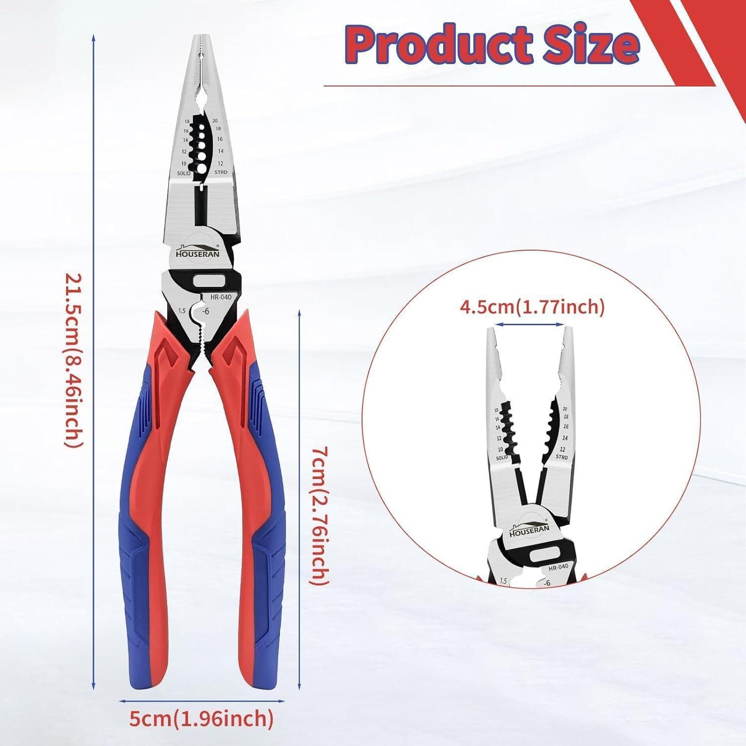 LuxusKollektion Spitzzange Spitzzange 3in1 Kohlenstoffstahl Abisolieren TPR Griff 1pcs