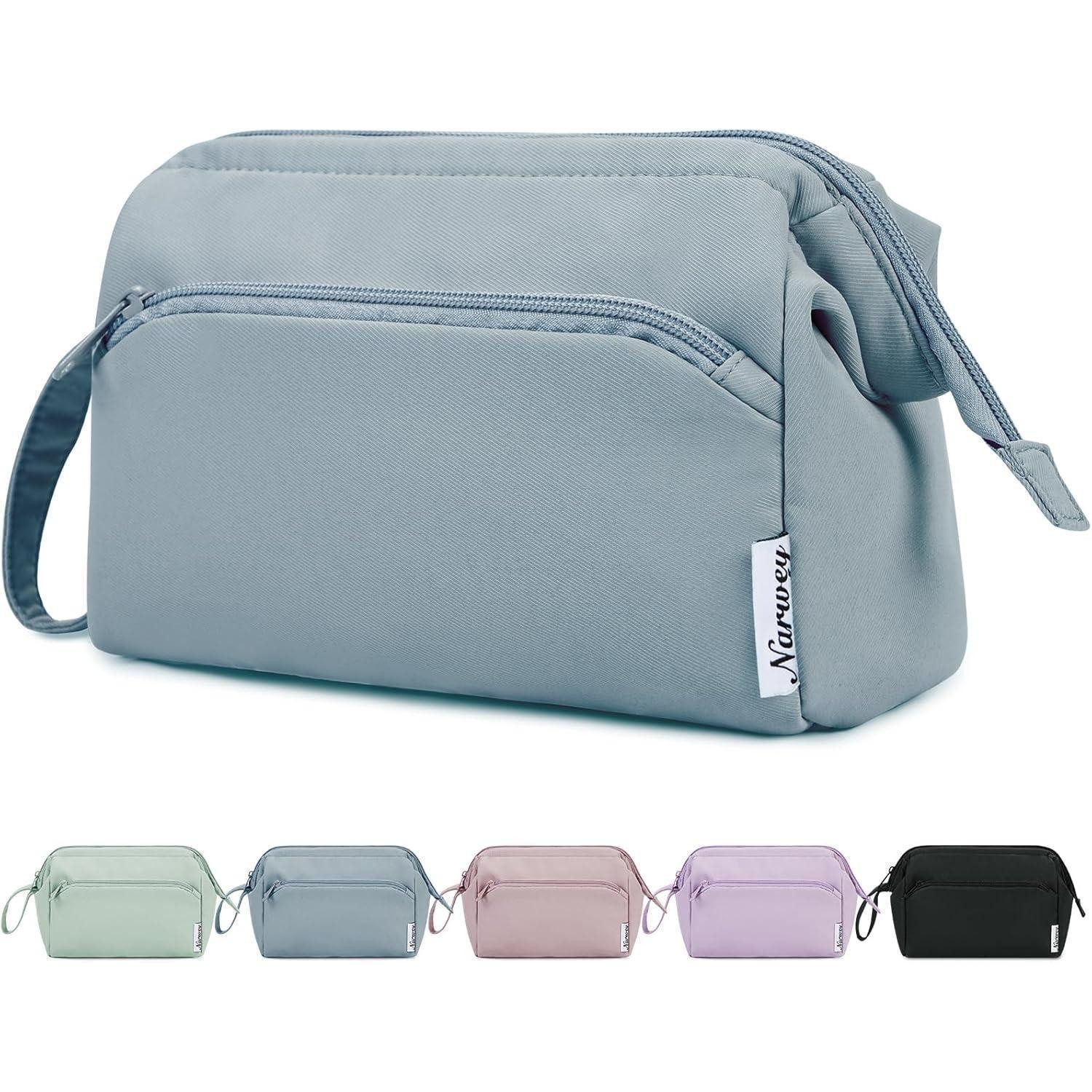 Kosmetiktasche Kulturtasche Damen Kulturbeutel Kosmetiktasche Graublau A-graublau