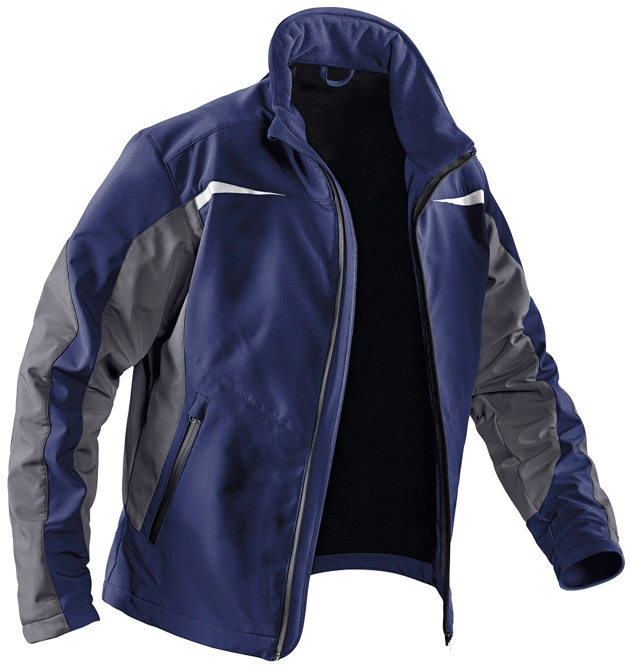 Jacke dunkelblau-anthrazit mit Softshell 4 Taschen, Arbeitsjacke Kübler winddicht, wasserabweisend