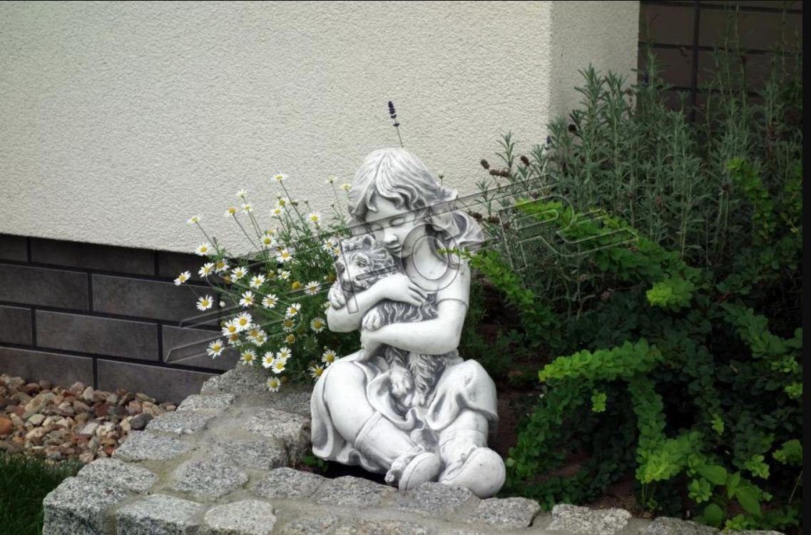 JVmoebel Skulptur 42cm Deko Skulptur Design Figur Statue Garten Skulpturen