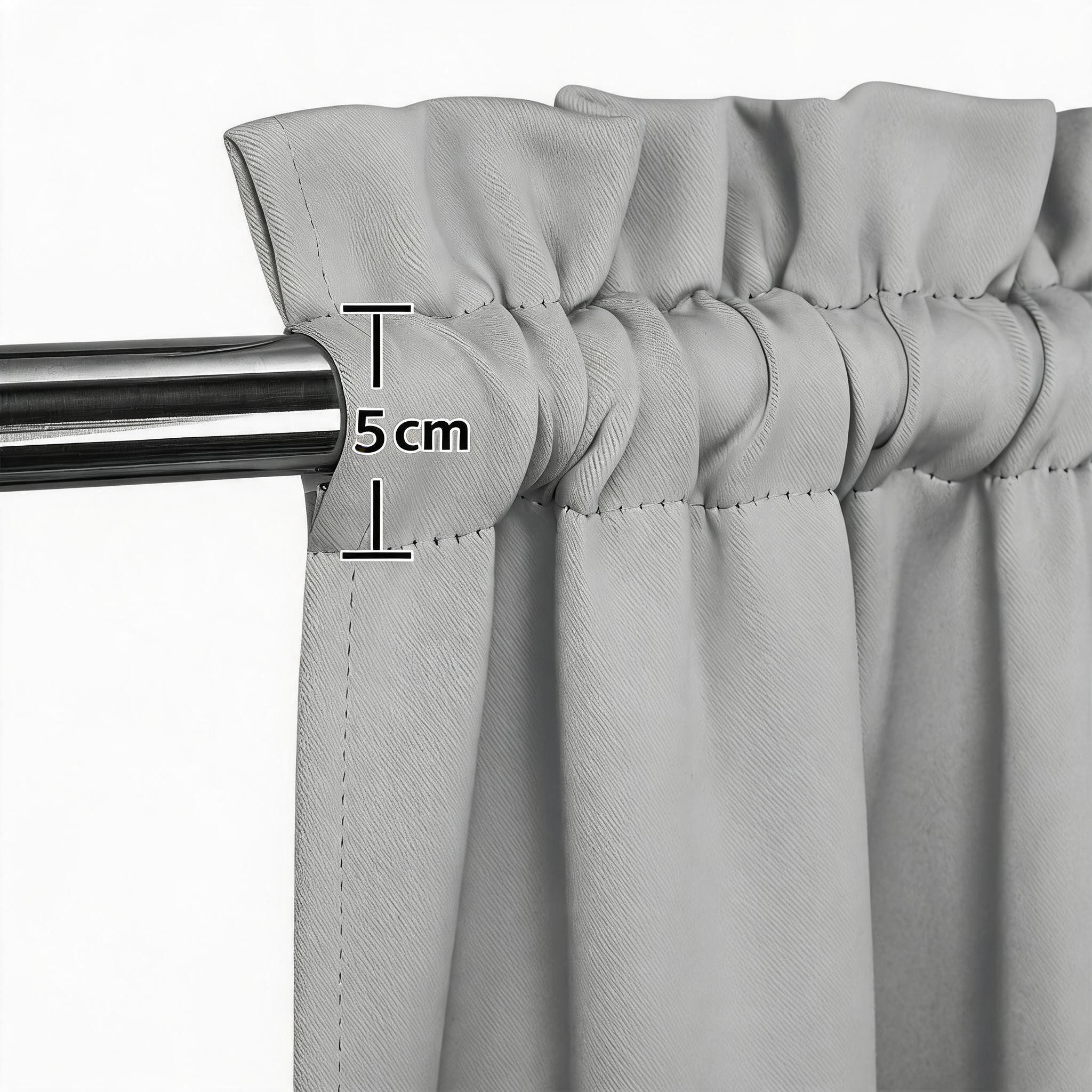 GarveeMore Gardine Verdunkelungsvorhang Scheibengardine Panneaux Kuvertstore, Thermoisolierende Verdunkelungsvorhänge für Küche und kleine Fenster – Bild 4 von 5