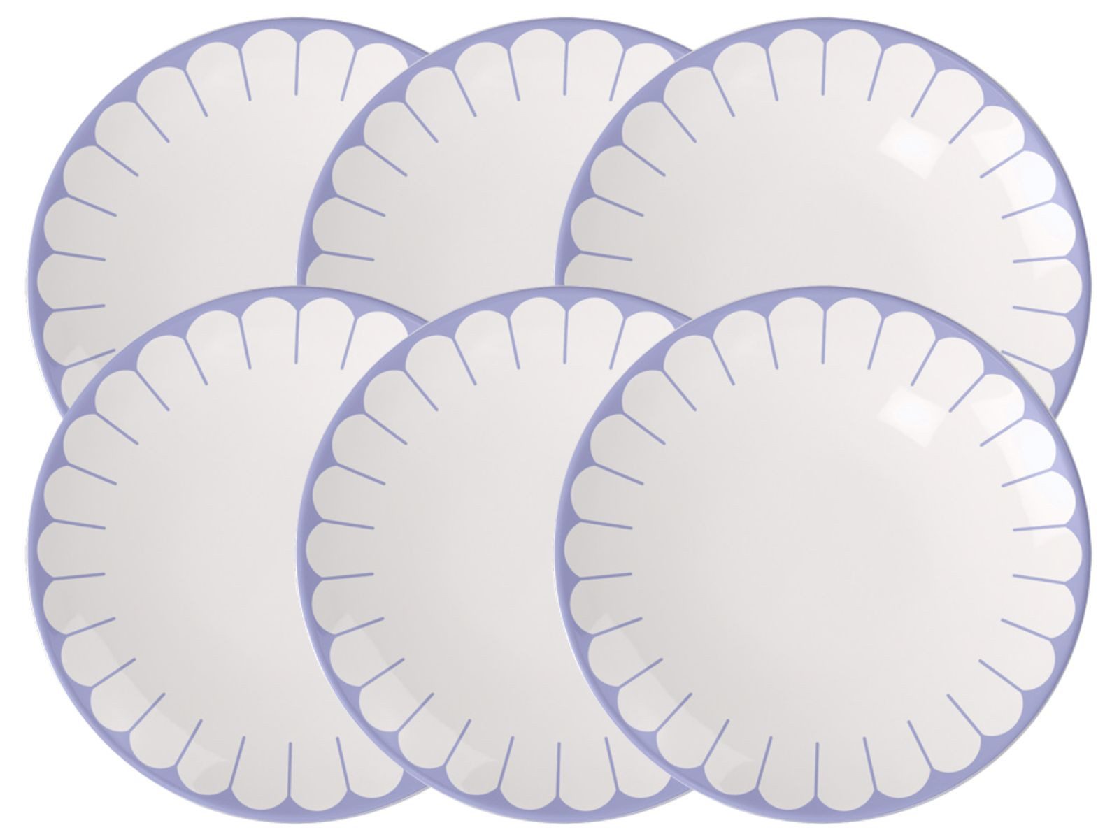 Villeroy & Boch Dessertteller Fleur bleu Frühstücks/Dessertteller 21cm Set6