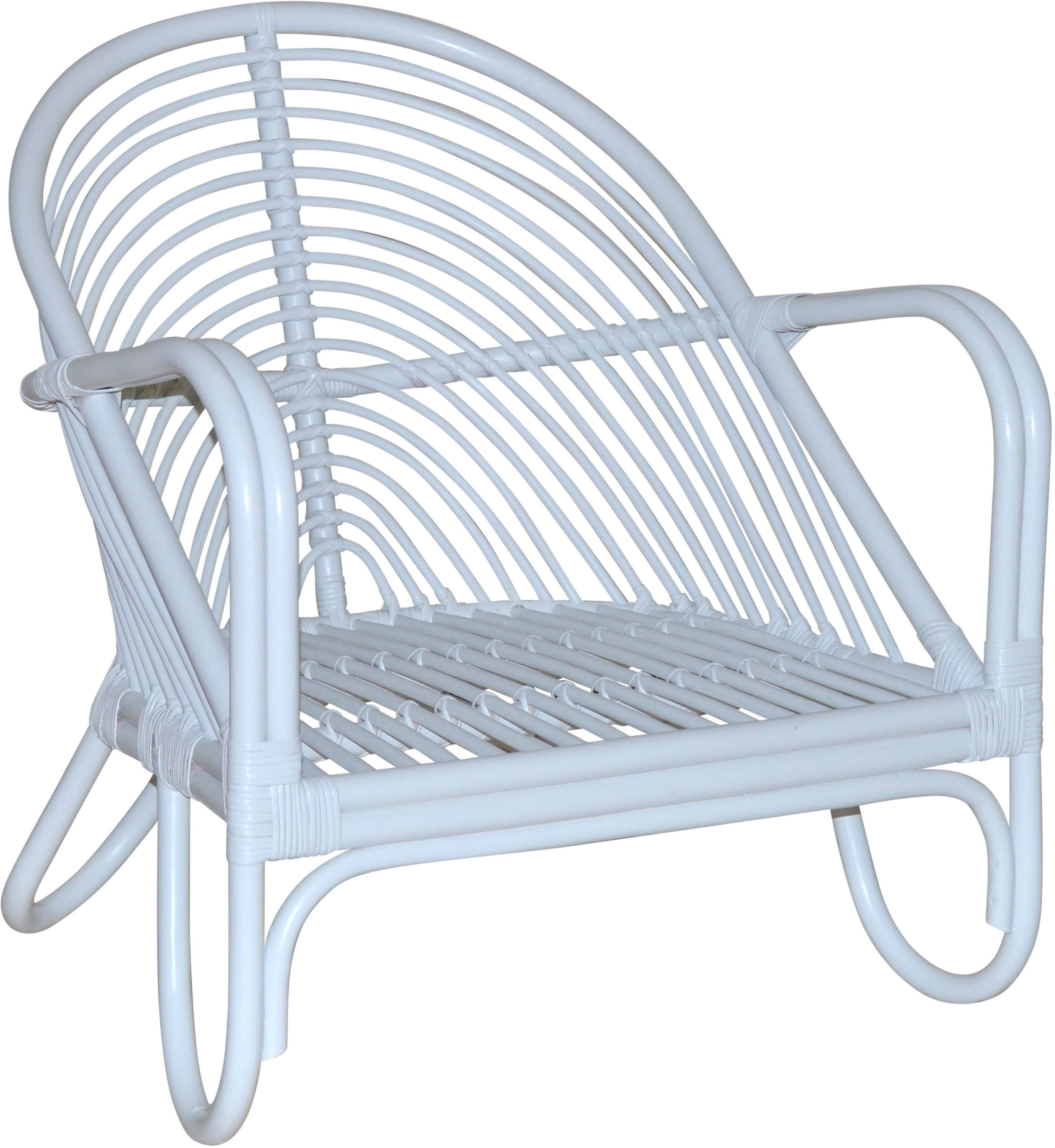 HOFMANN LIVING AND MORE Loungesessel (1-St., Inklusive extra stark gepolsterten Sitzkissen), Handgeflochten