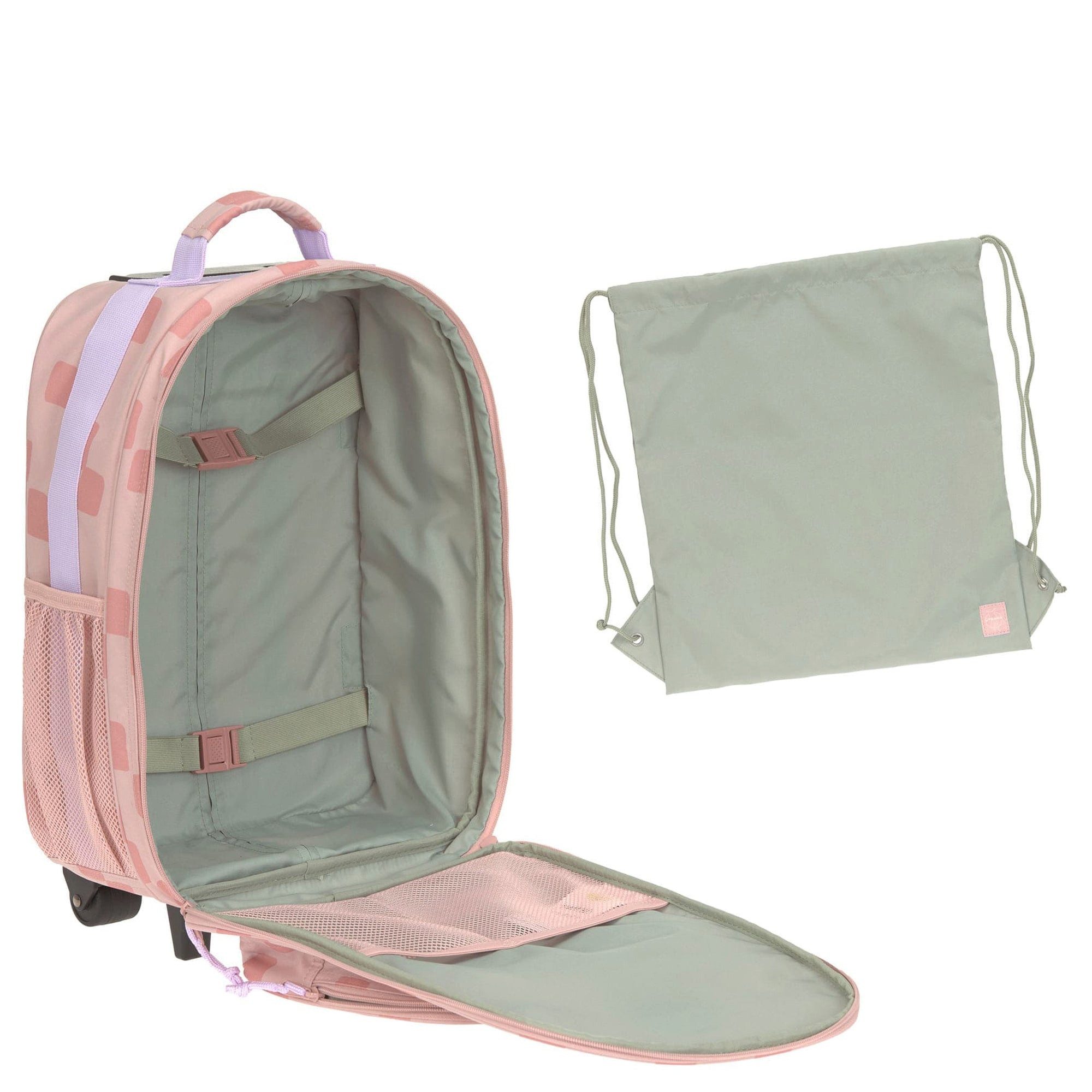 LÄSSIG Koffer Pattern Party - 2-Rollen-Kindertrolley 46 cm (rose)