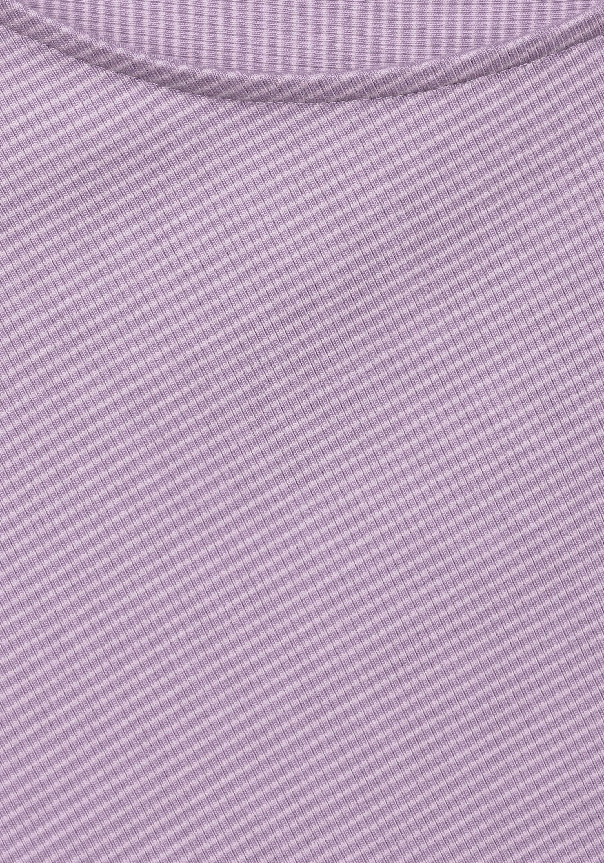 STREET ONE Sweatshirt zum pure lilac soft Krempeln