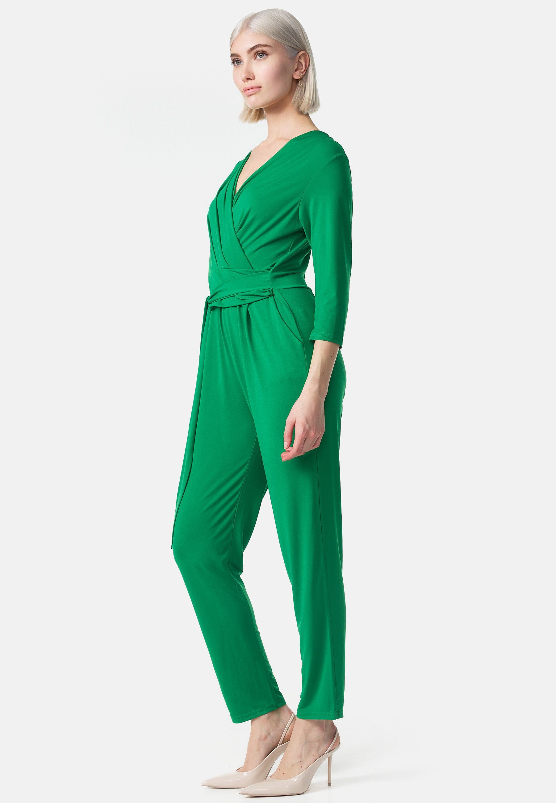 Rayshyne Overall PM-35 (Business Jumpsuit Wickeloptik mit Bindegürtel 3/4 Ä günstig online kaufen