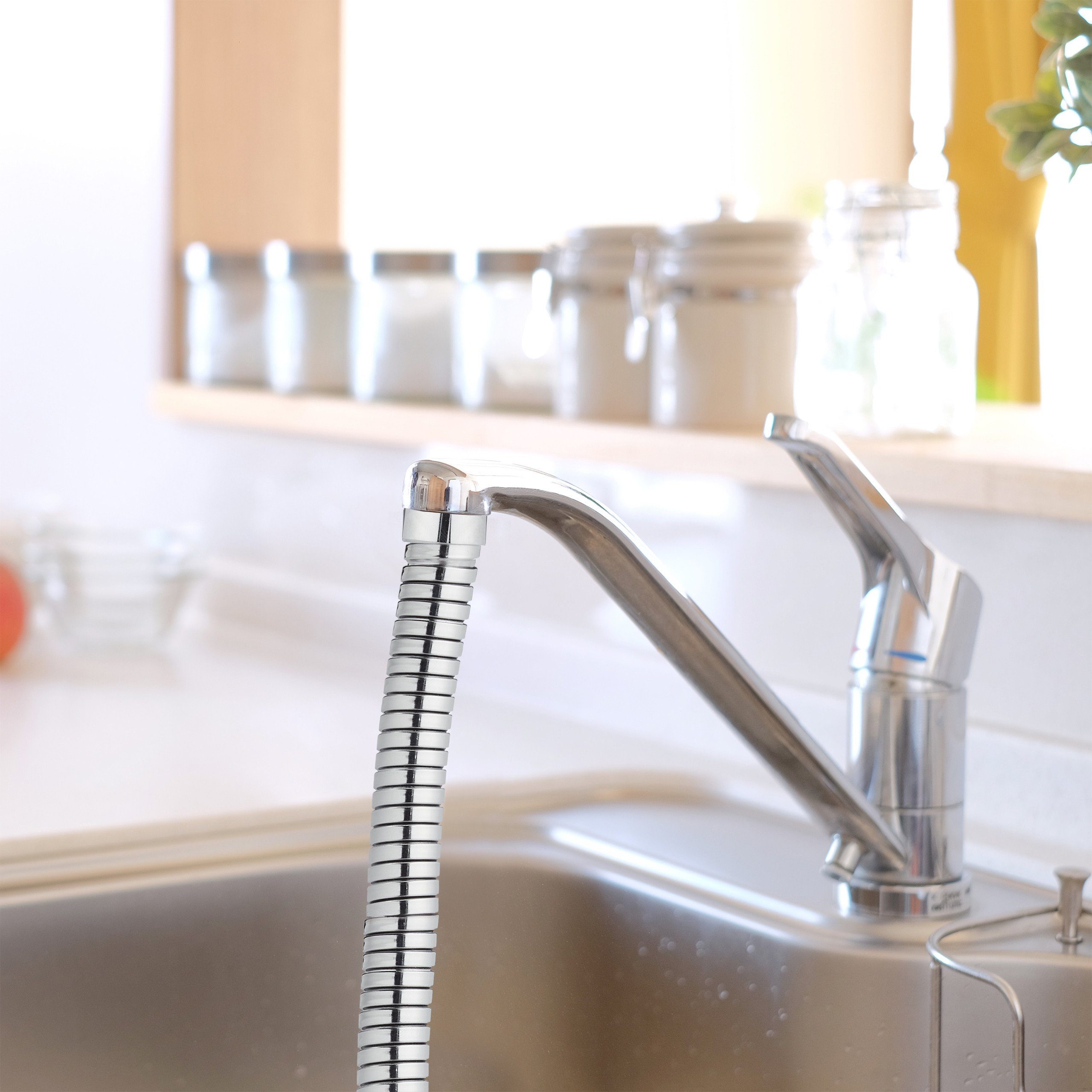 relaxdays Waschbeckenbrause Wasserhahn Verlängerung mit 4 Gewinden (5-St) – Bild 5 von 5