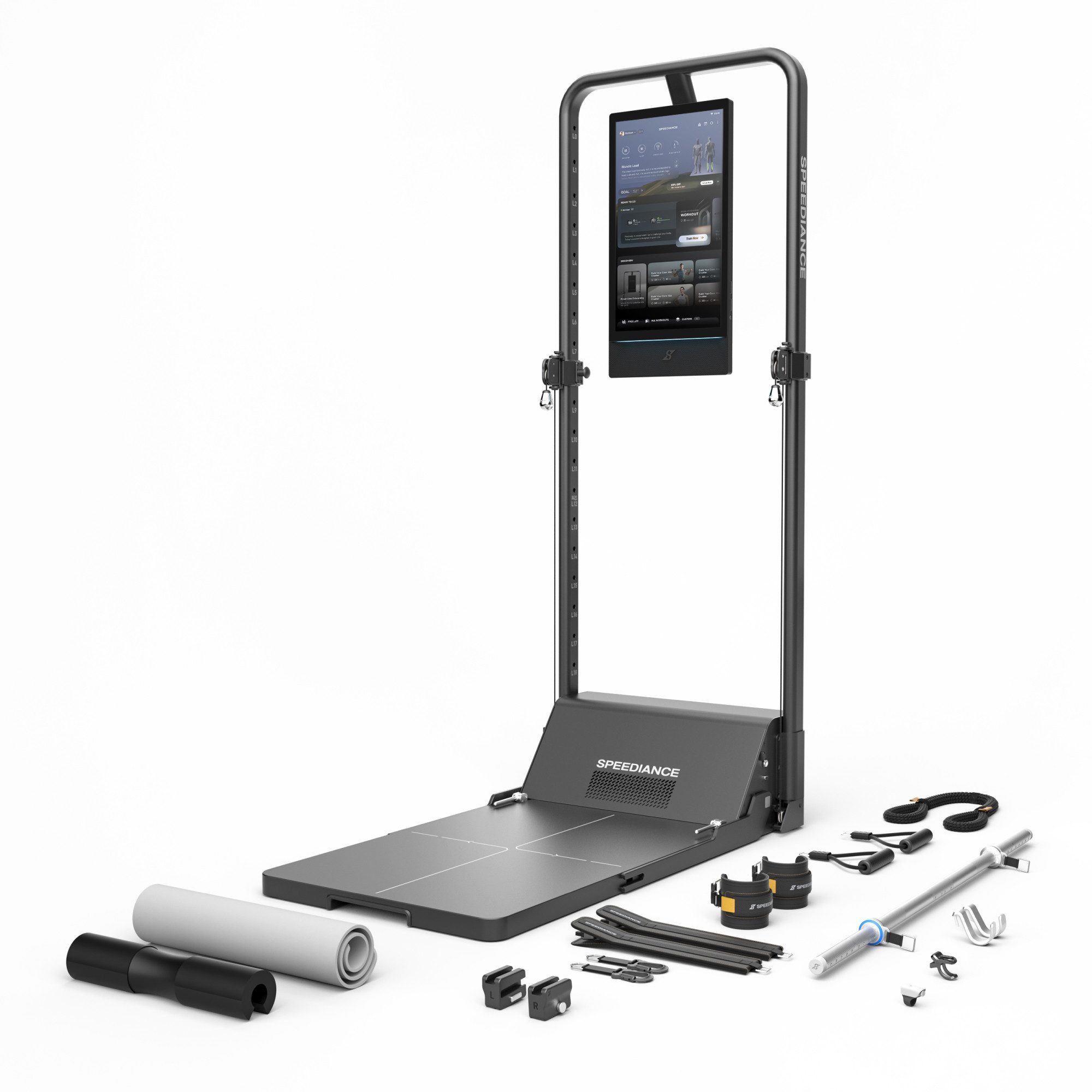 SPEEDIANCE Kraftstation Gym Monster 3, All-in-One-Smart-Home-Gym für Ganzkörpertraining, Multifunktionale Smith-Maschine, Ganzkörper-Krafttrainingsgerät(Basis)