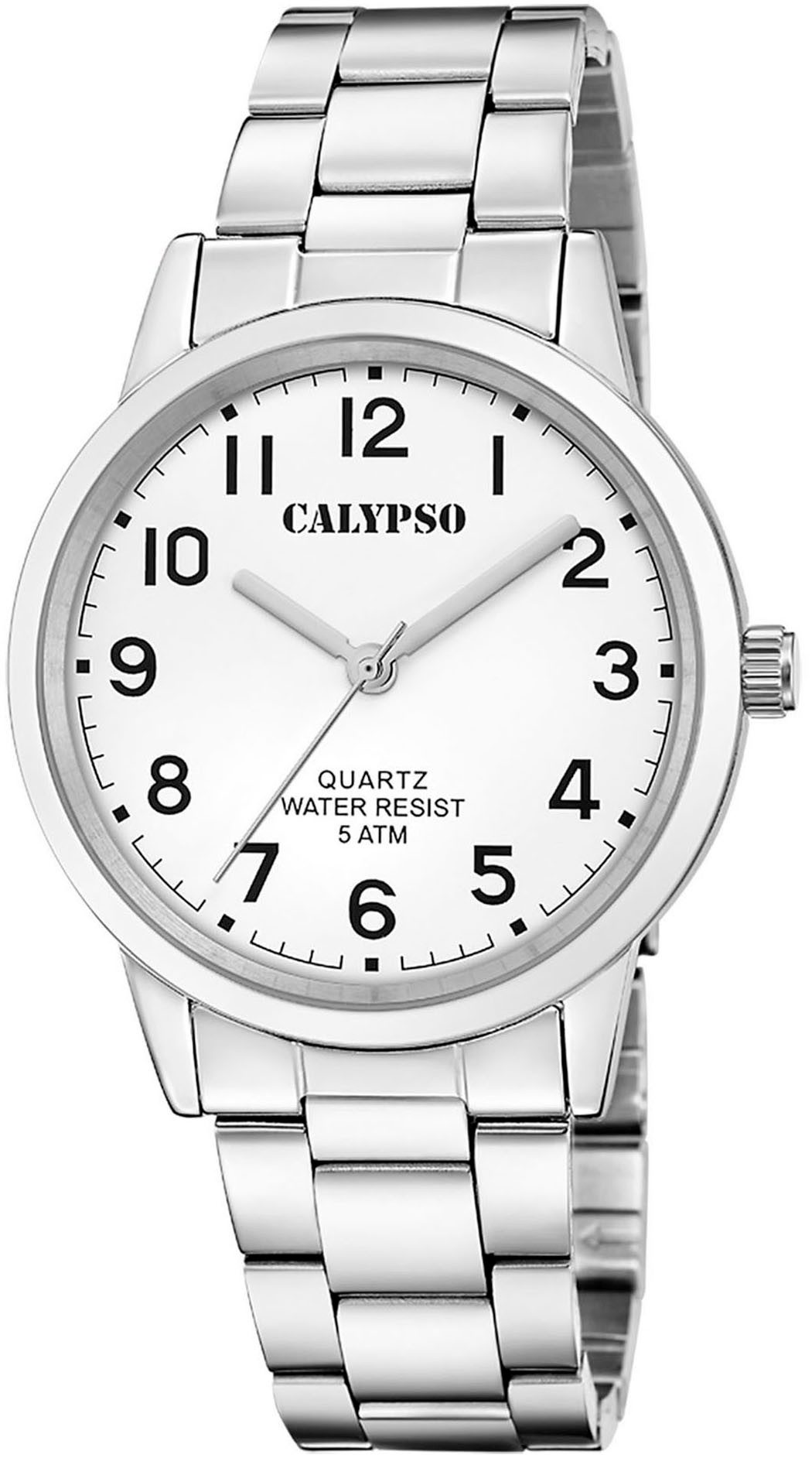 CALYPSO WATCHES Quarzuhr Basic K5858/1, Armbanduhr, Herrenuhr, Edelstahlarmband, analog