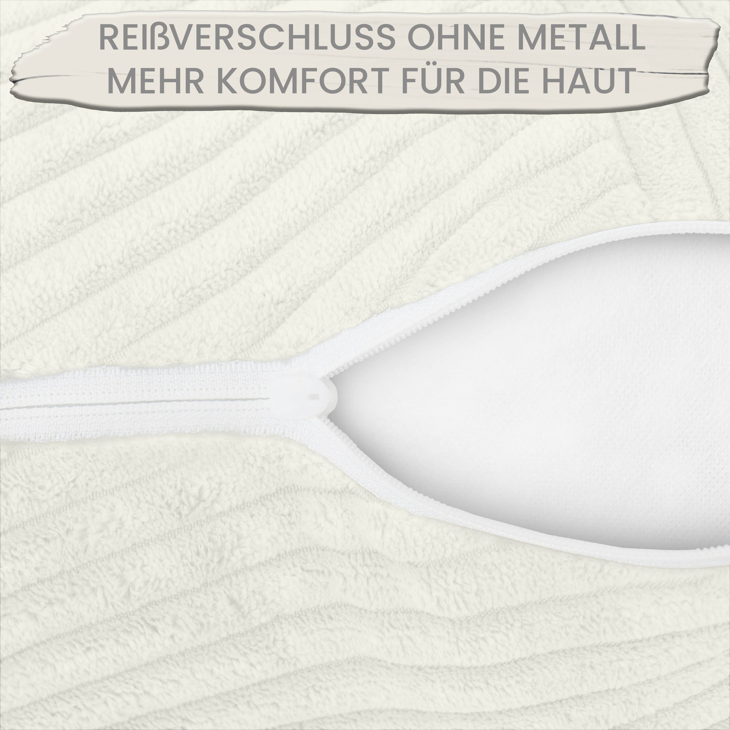 Amilian Dekokissen Sofakissen 40x40 2er Set mit Füllung und Bezug - Cord-Optik, Reißverschluss, formstabil, 2 Stück – Bild 3 von 5
