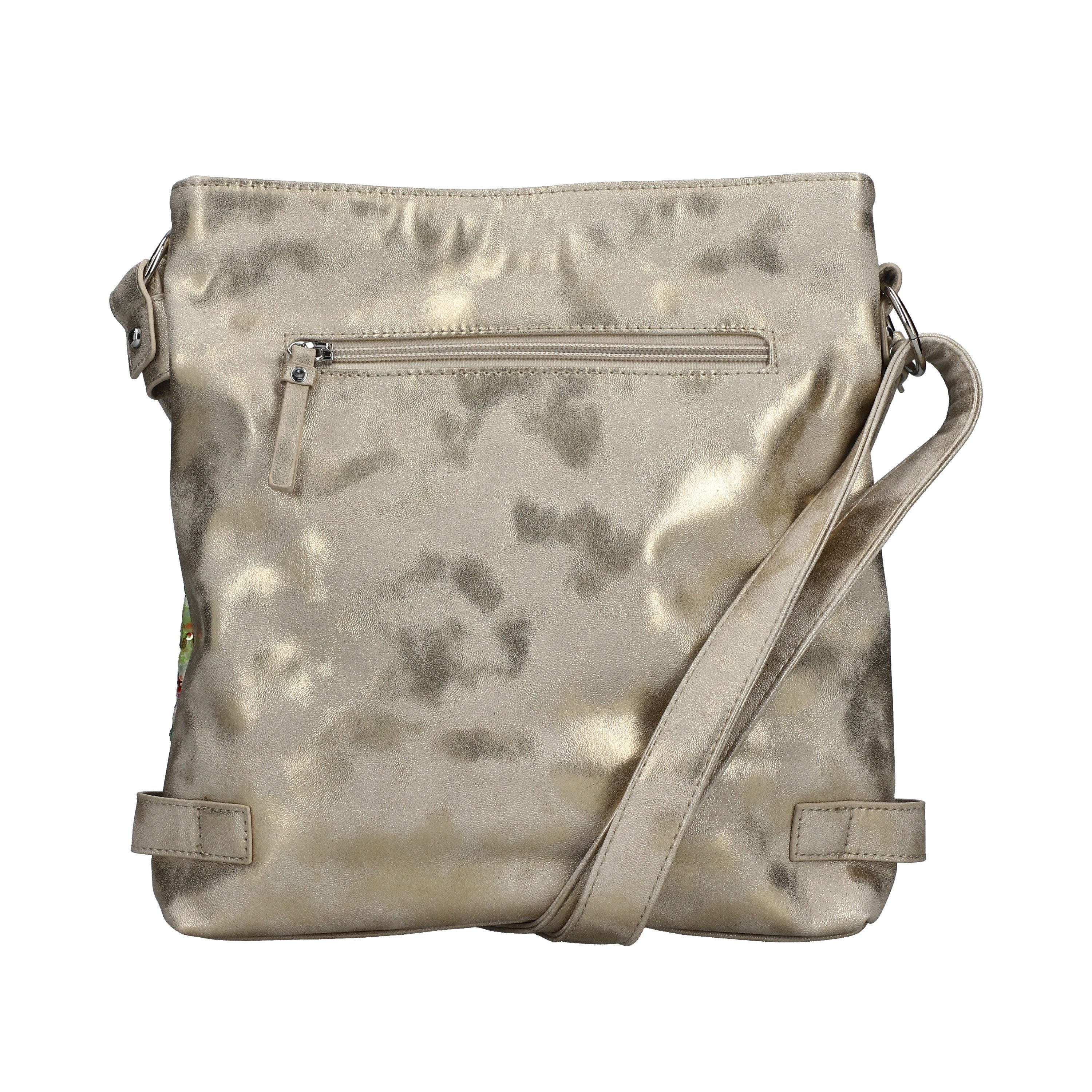 Rieker Umhängetasche, Damen Schultertasche, Handtasche in Metallic-Optik