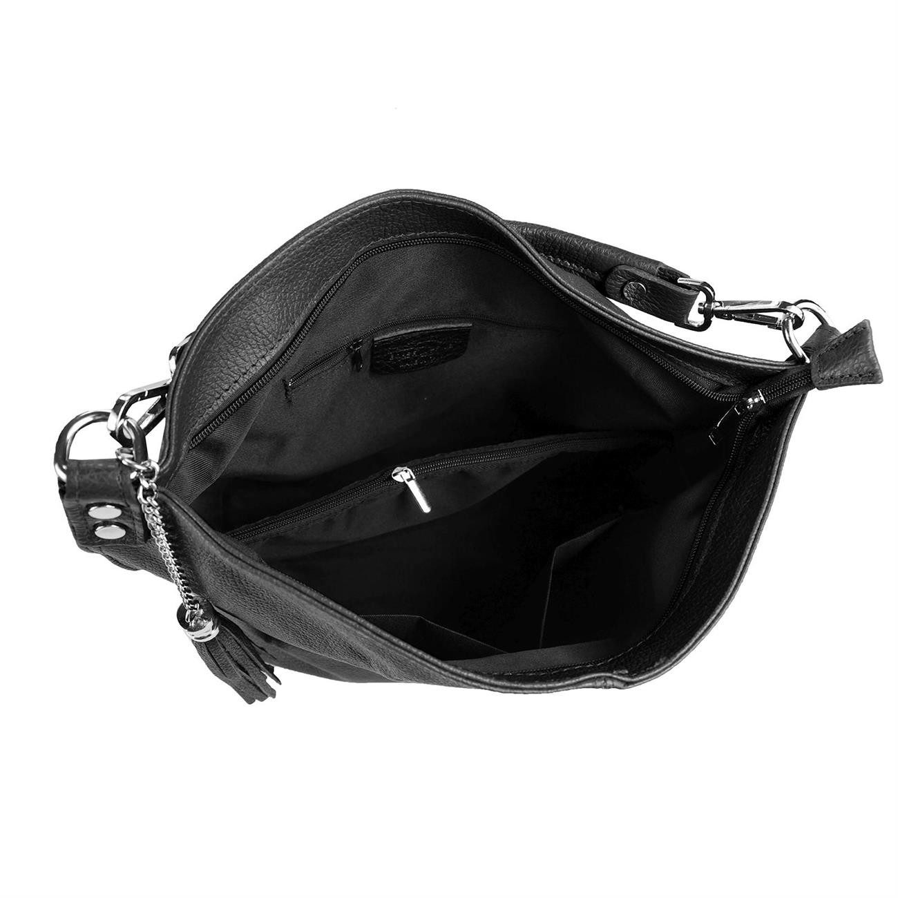ITALYSHOP24 Schultertasche MADE IN ITALY XL Damen Nappa Leder Handtasche Shopper Umhängetasche, große 3xFach geteiltes Hauptfach, Freizeit Abend Reise Sport Urlaub