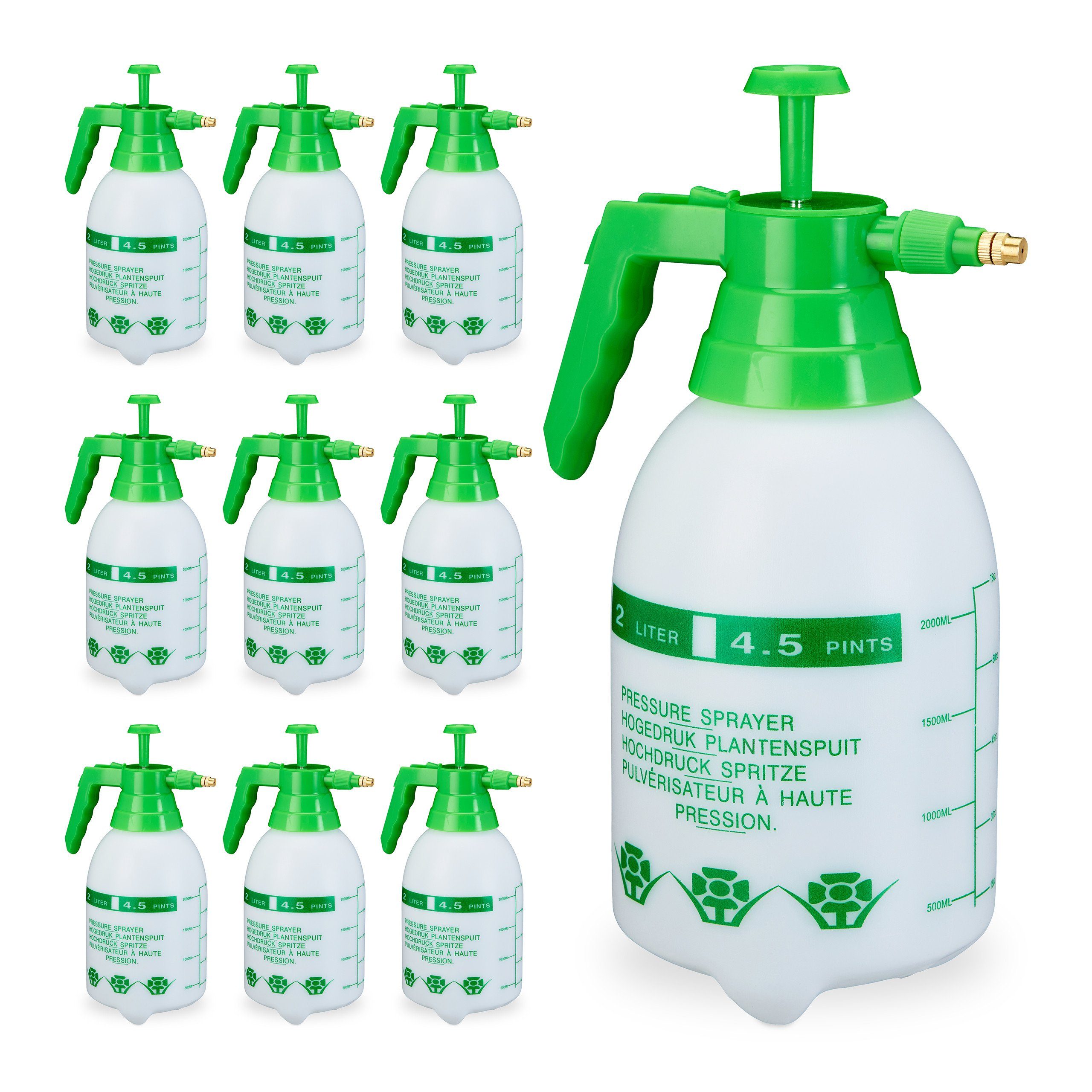 Sprühflasche 10 x Pumpsprühflasche 2 Liter