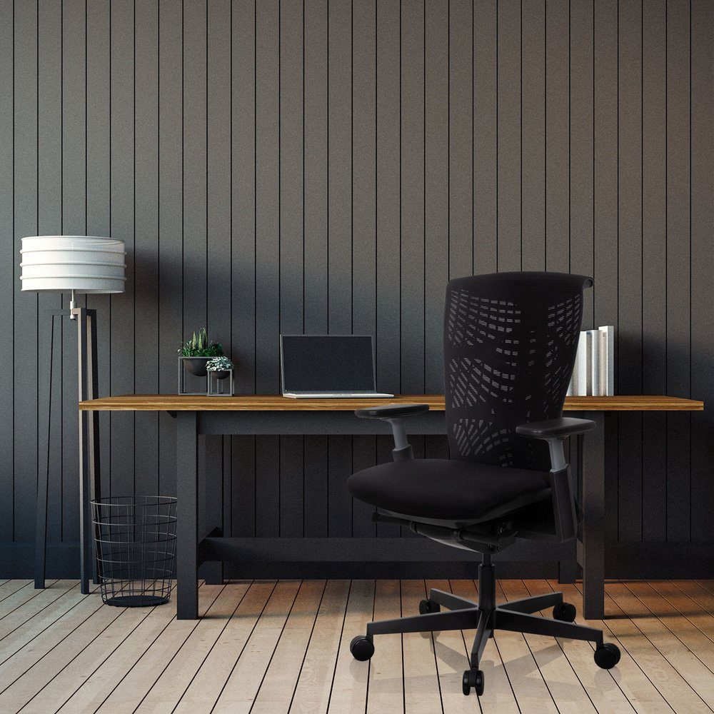 St), ergonomisch SKOPE Schreibtischstuhl (1 Bürostuhl Schwarz Netzstoff Drehstuhl OFFICE Profi hjh