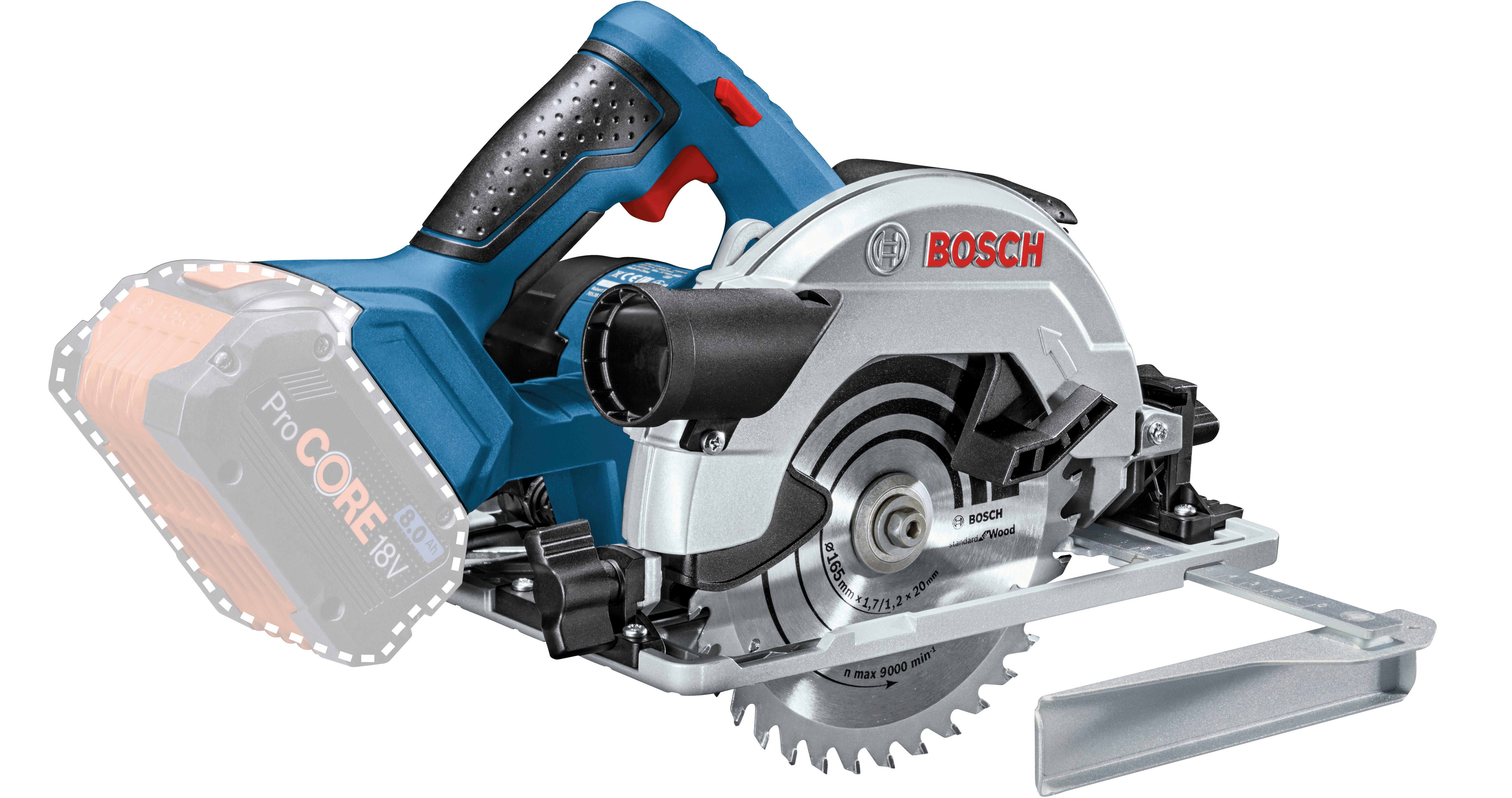 Bosch Professional Akku-Handkreissäge »GKS 18V-57 G PROFESSIONAL«, Keine Selbstentladung, kein Memory-Effekt, lange Haltbarkeit