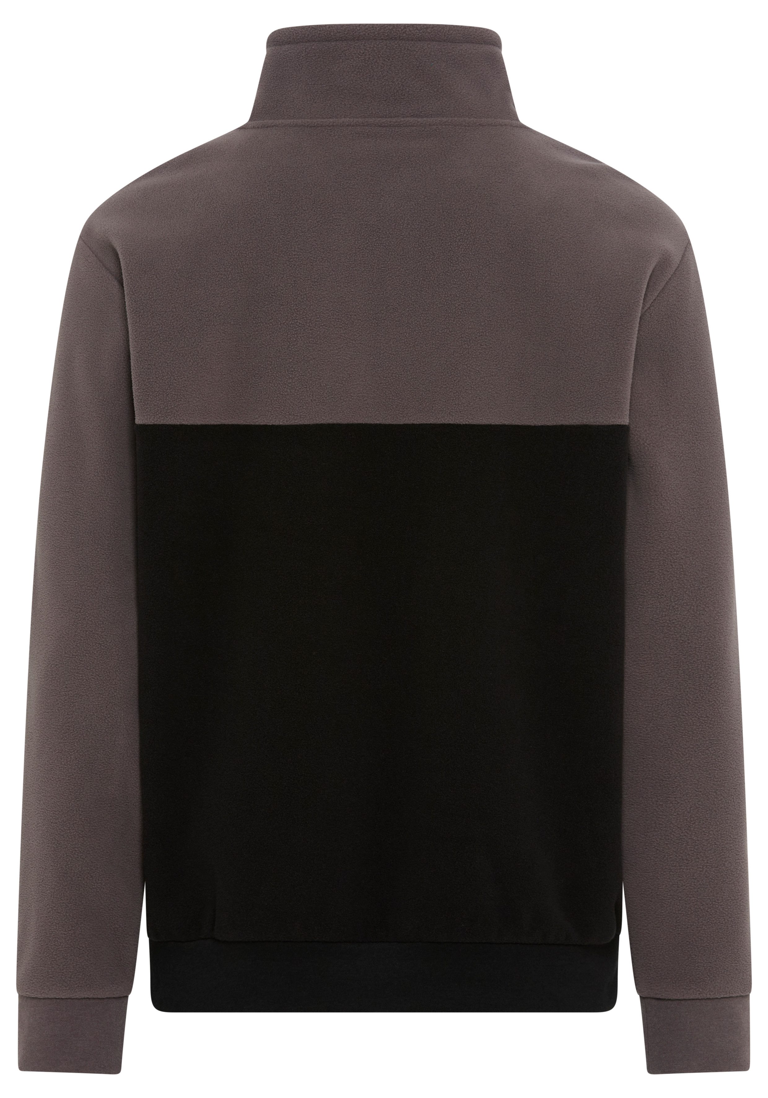 Man's World Fleecepullover Troyer mit Kontrast-Part, ideal für den Übergang