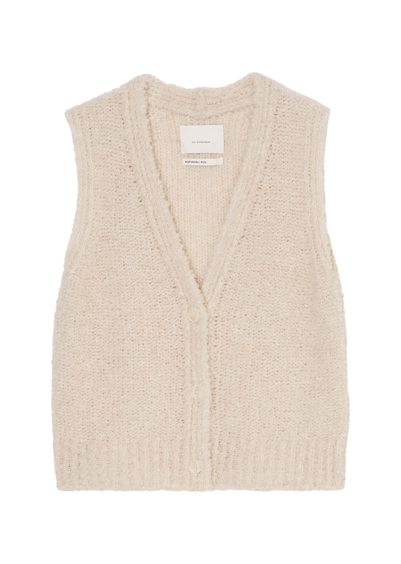 Marc O'Polo DENIM Strickpullover Bouclé-Weste Slim Fit