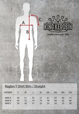 KingKerosin Longsleeve Tough as Nails mit gestreiften Ärmeln und Stickerei im Rücken