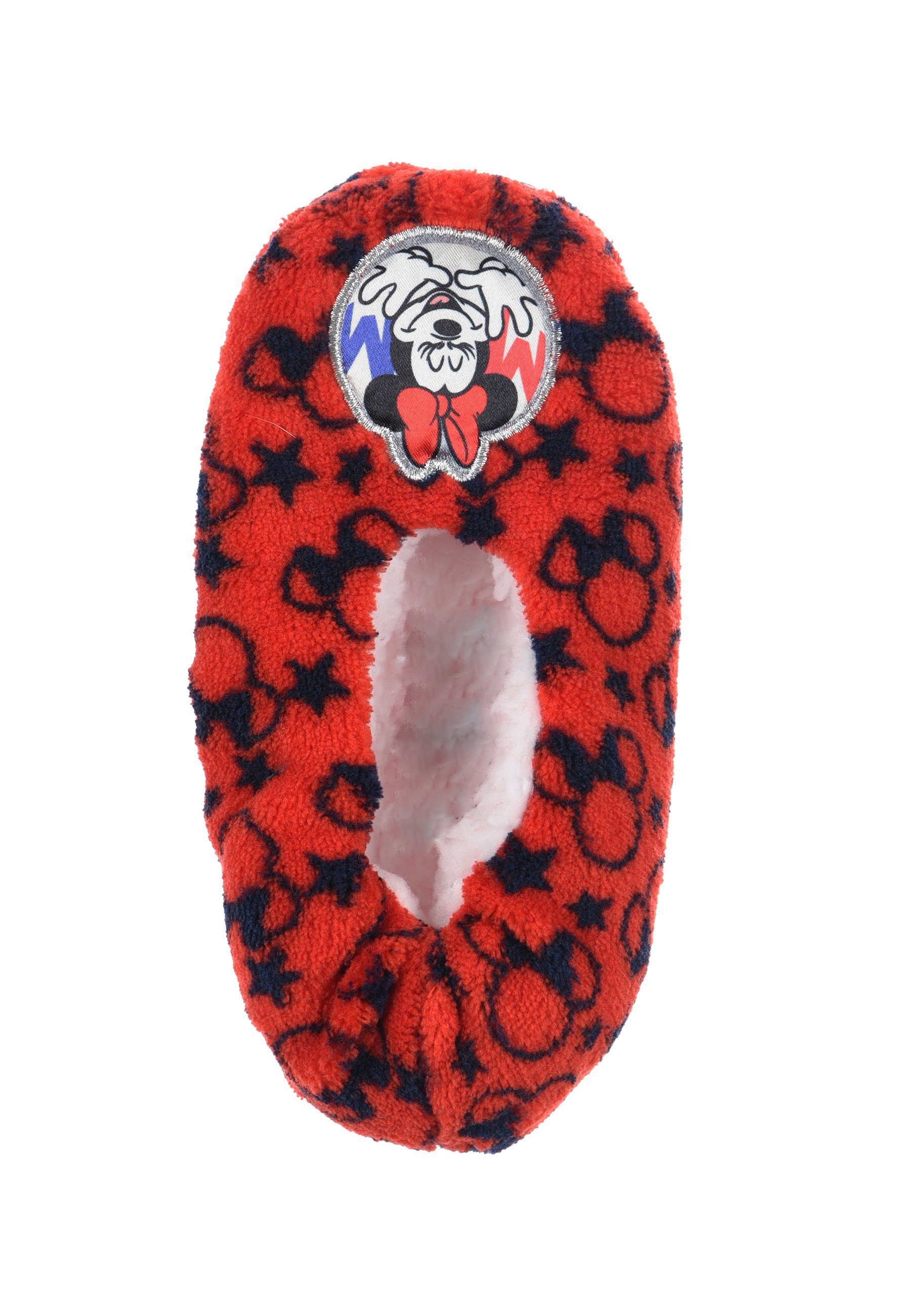 Mini Kinder Mädchen Mouse Plüsch Rot Maus Winter Disney Hausschuhe Hausschuhe Minnie