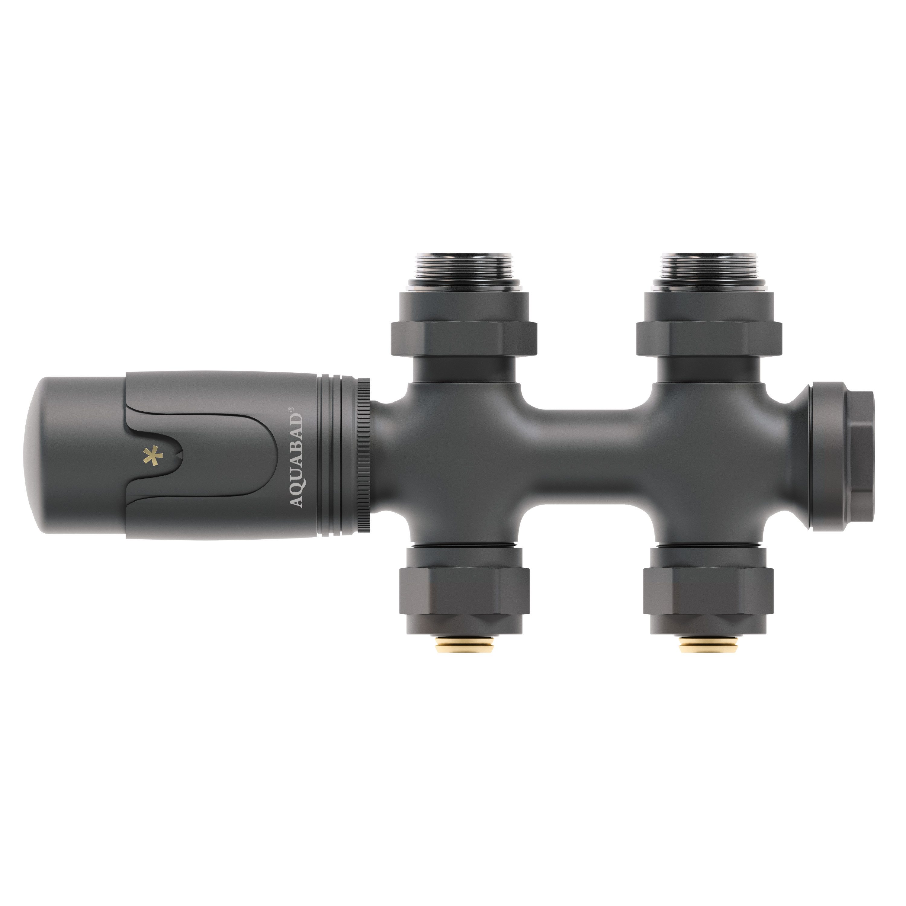 Aquabad® Heizkörperthermostat Multiblock Anschlussgarnitur 50mm Mittelansch günstig online kaufen
