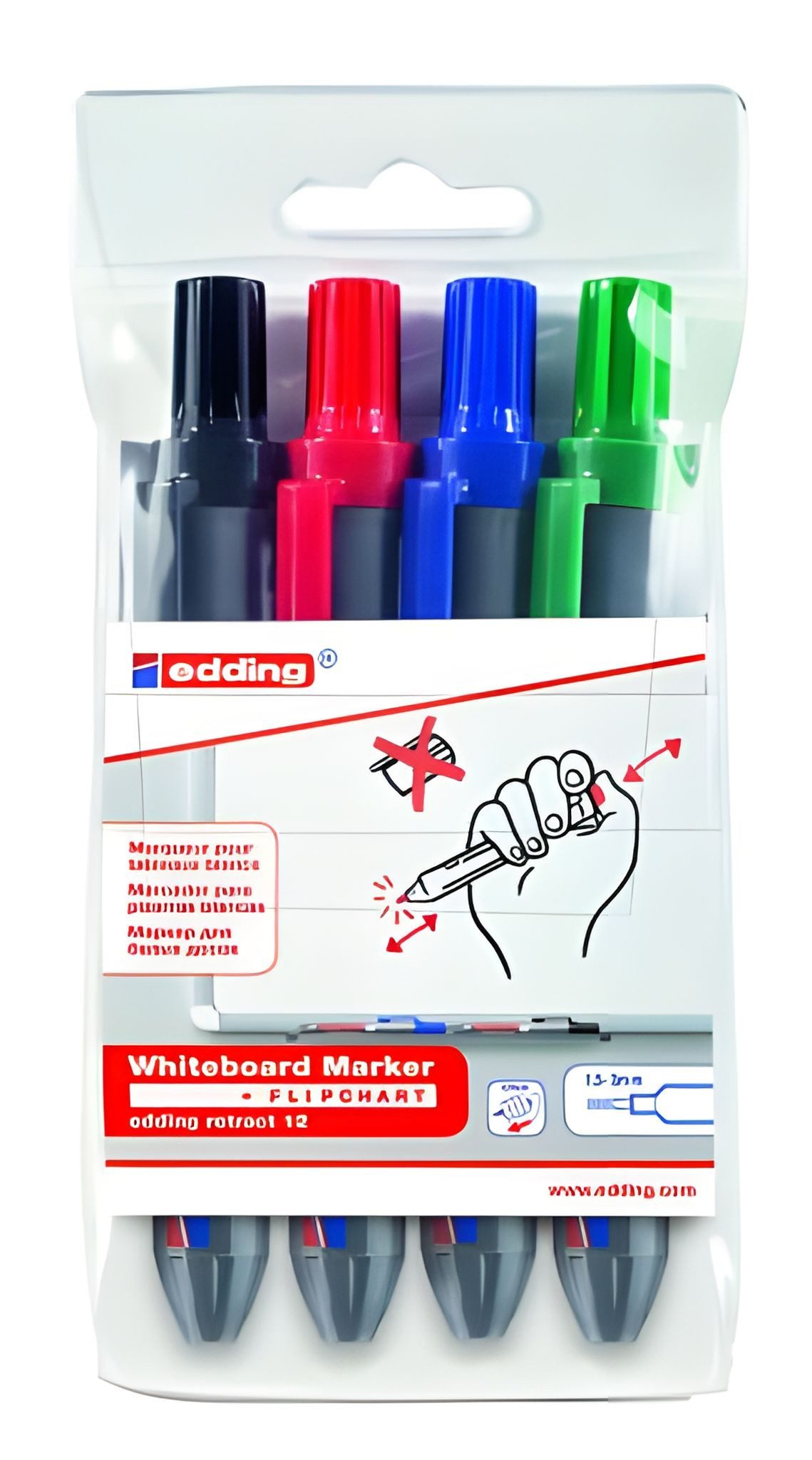 edding Whiteboard Marker Edding Whiteboardmarker retract 12 4er-Set sortiert