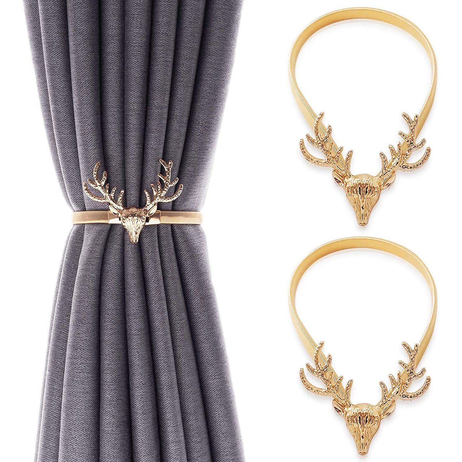 BYSURE Raffhalter, (2-tlg), Weihnachten Elk Vorhang günstig online kaufen