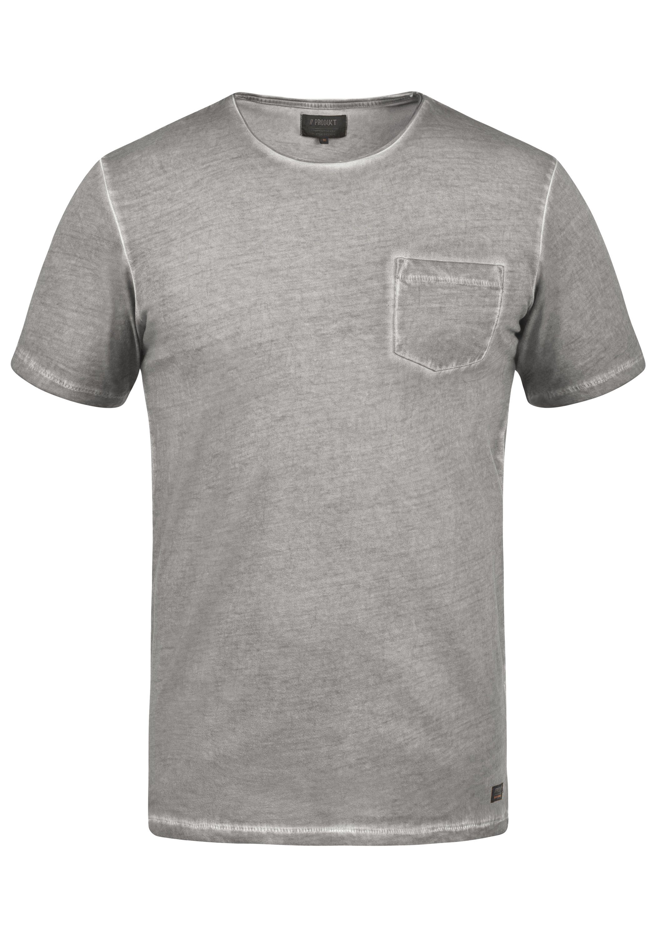 PRODUKT Rundhalsshirt Pancho Kurzarmshirt mit Brusttasche