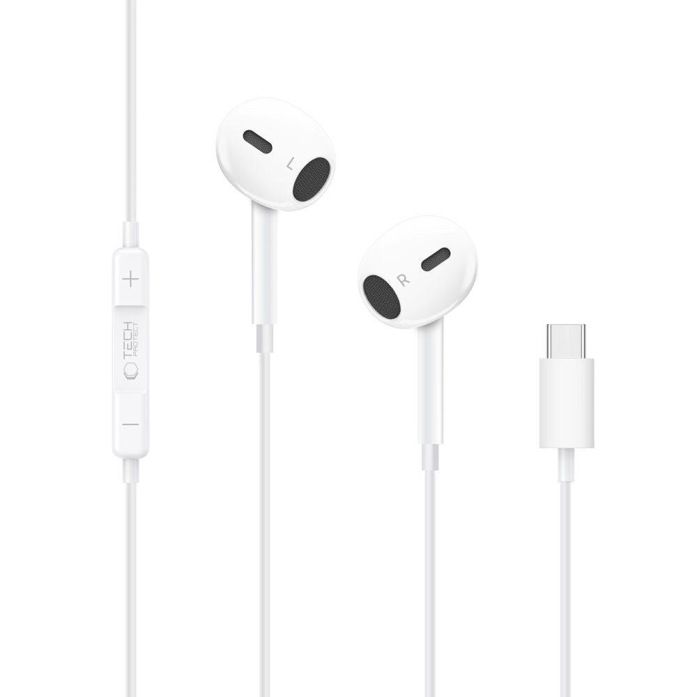 TECH PROTECT Tech-Protect UltraBoost Core G2 USB-C Kopfhörer Weiß In-Ear-Kopfhörer