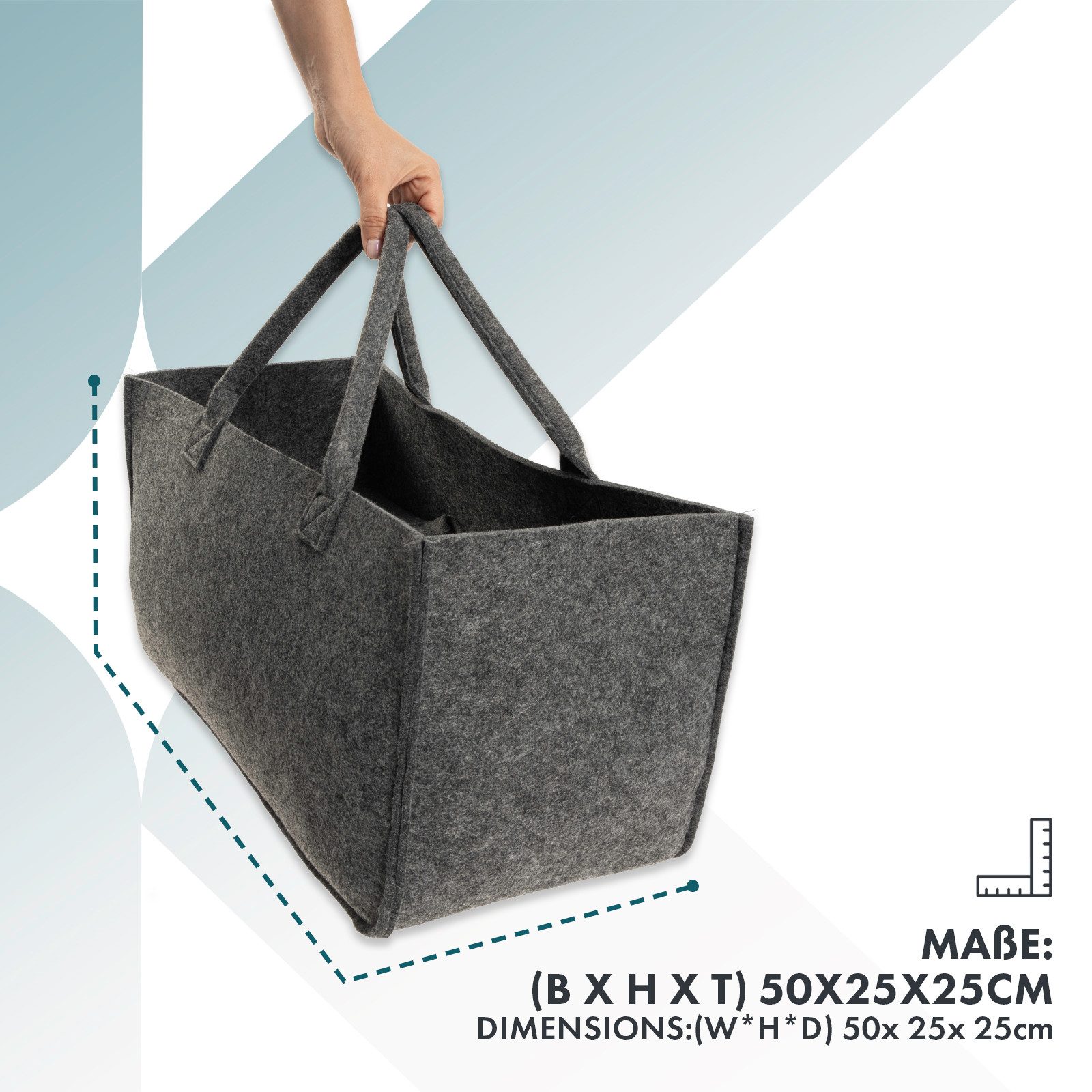 Karat Allzweckkorb Conny, Filztasche, Einkaufstasche, Kaminholztasche günstig online kaufen