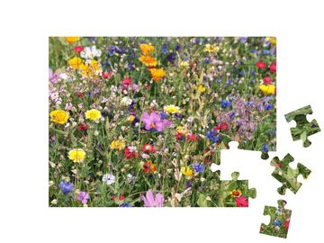 puzzleYOU Puzzle Schöne bunte Wiese mit Wildblumen, 48 Puzzleteile, puzzleYOU-Kollektionen Blumenwiesen, Blumen & Pflanzen