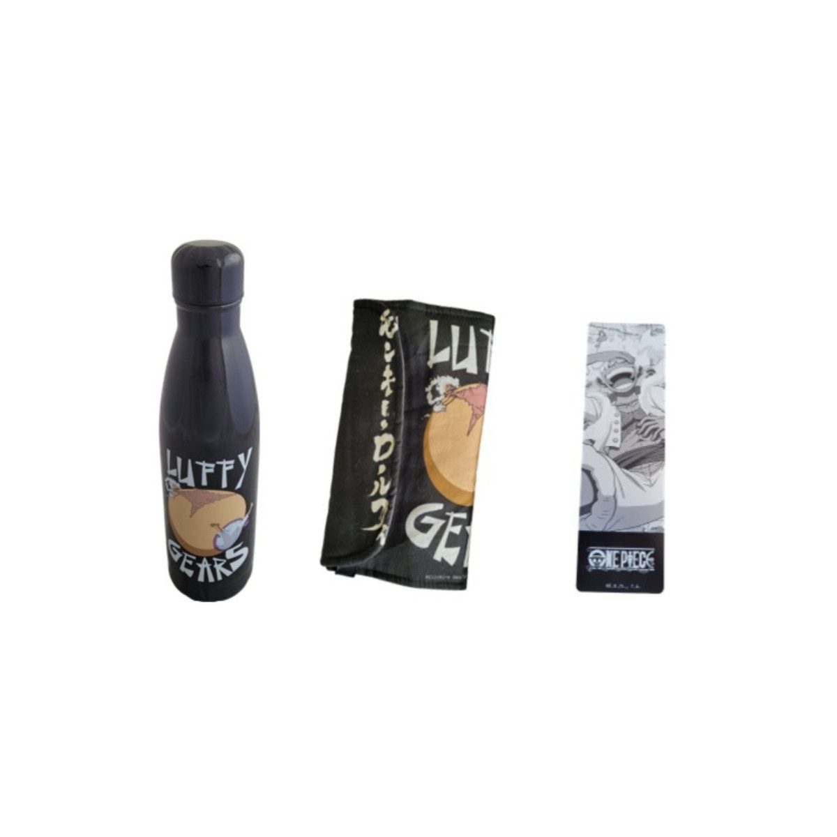 One Piece Thermoflasche Geschenkset Trinkflasche mit Manga Schutzhülle und Lesezeichen