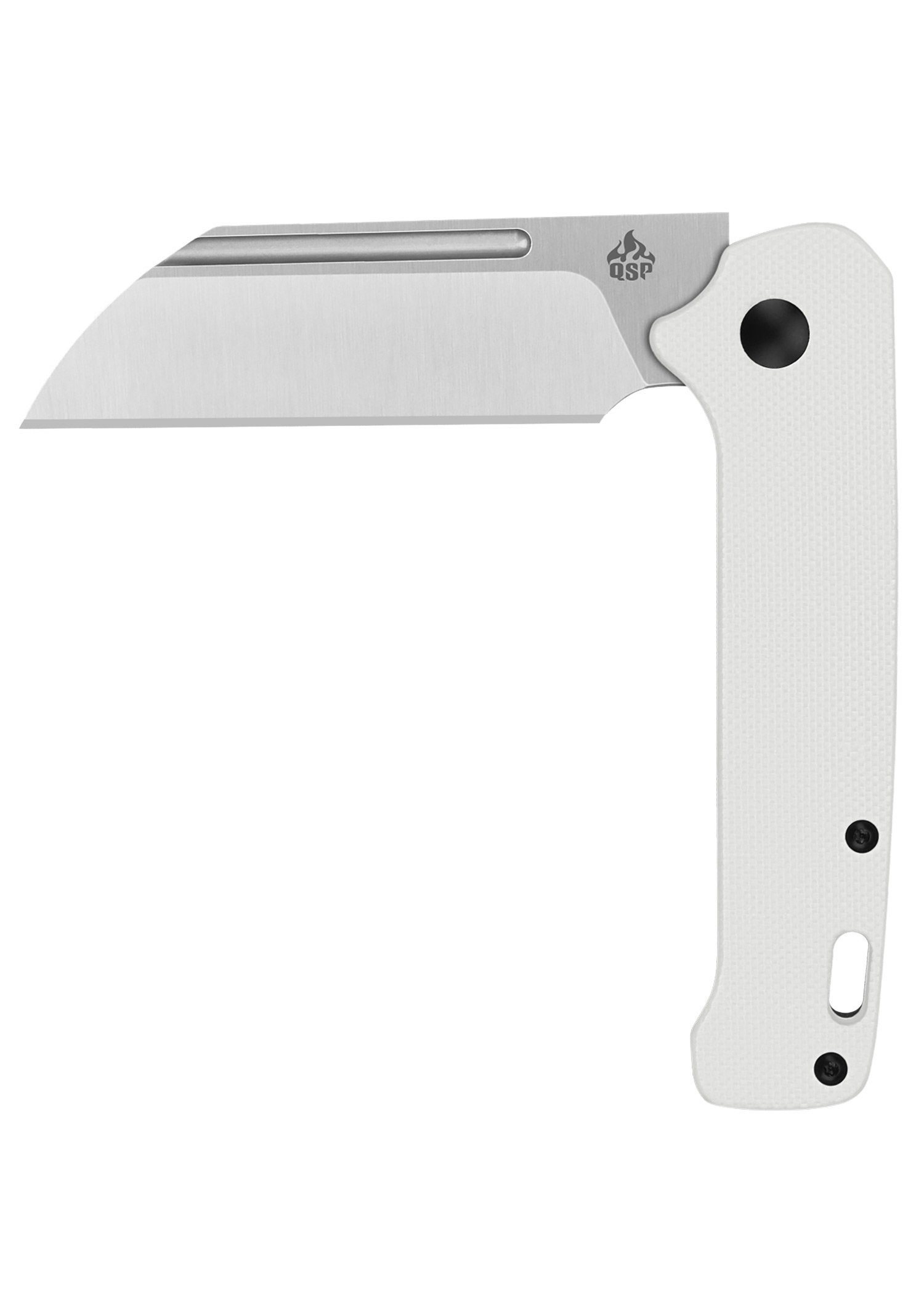 G10-Griff QSP mit Penguin weißem QSP Taschenmesser Slip-Joint