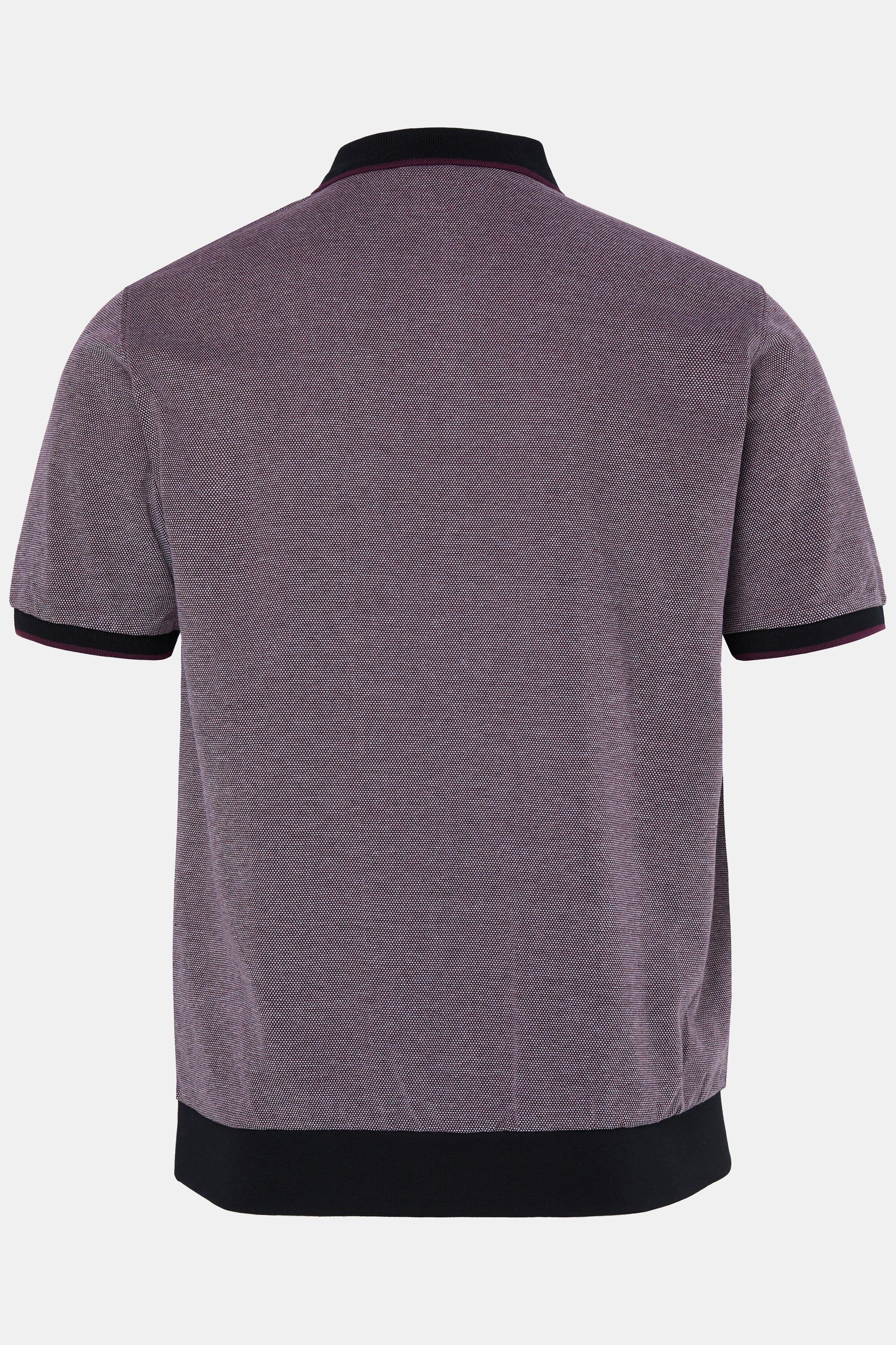 Men Plus Poloshirt Poloshirt Halbarm Bauchfit Piqué