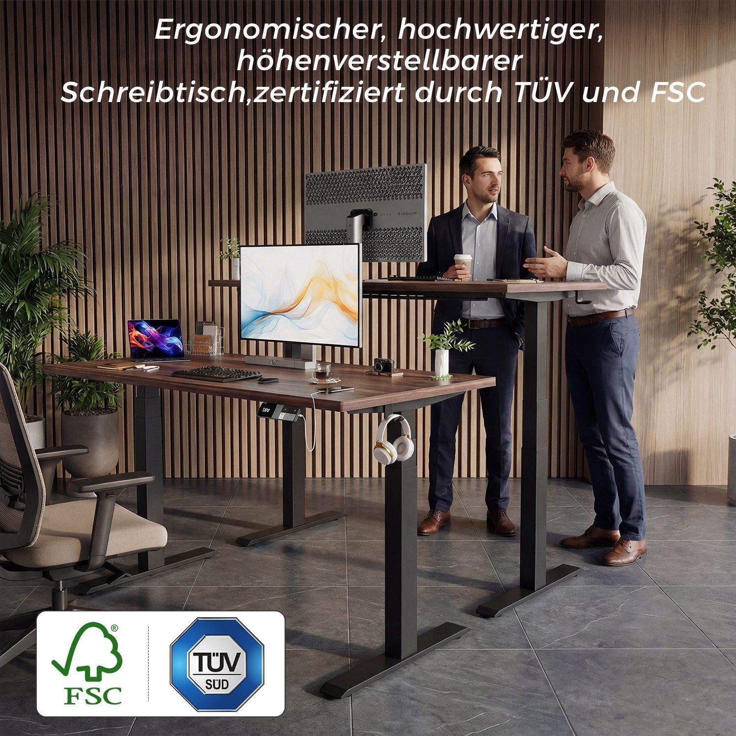 HOMALL Schreibtisch Höhenverstellbarer Schreibtisch elektrischer mit 2 Moto günstig online kaufen