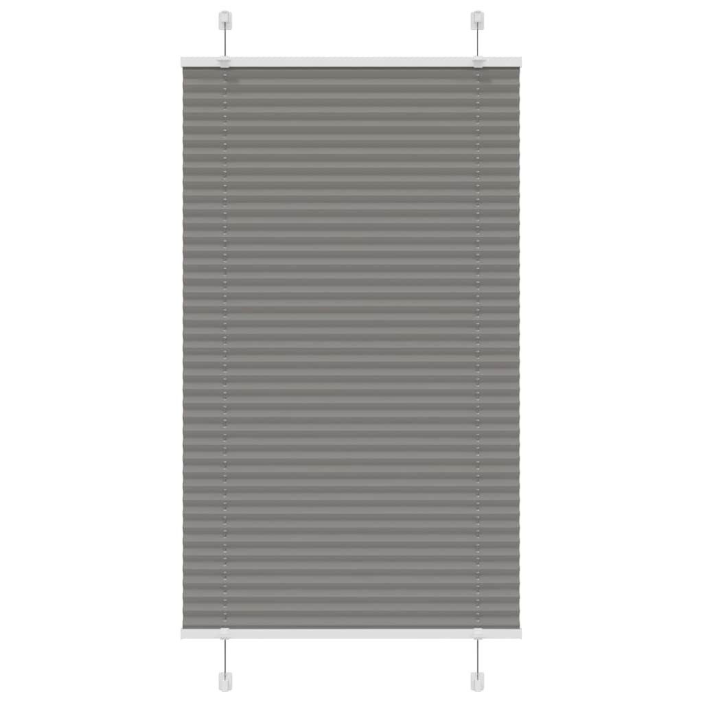 Gardine 70 x 150 cm Plissee Anthrazit 70x150 cm Stoffbreite 69,4 cm Polyester
