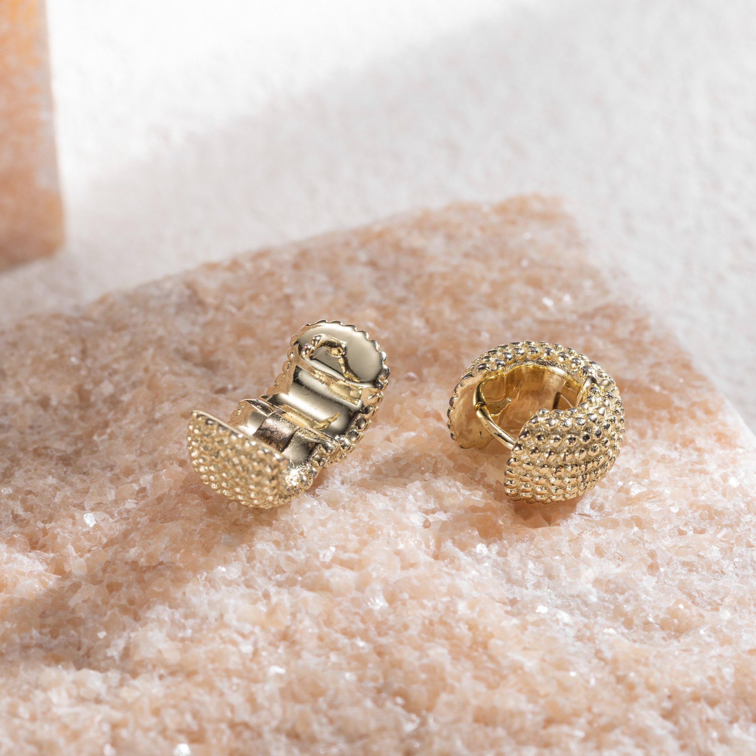 Firetti Paar Creolen Schmuck Geschenk Edelstahl Ohrschmuck Ohrringe Kügelchen – Bild 3 von 4