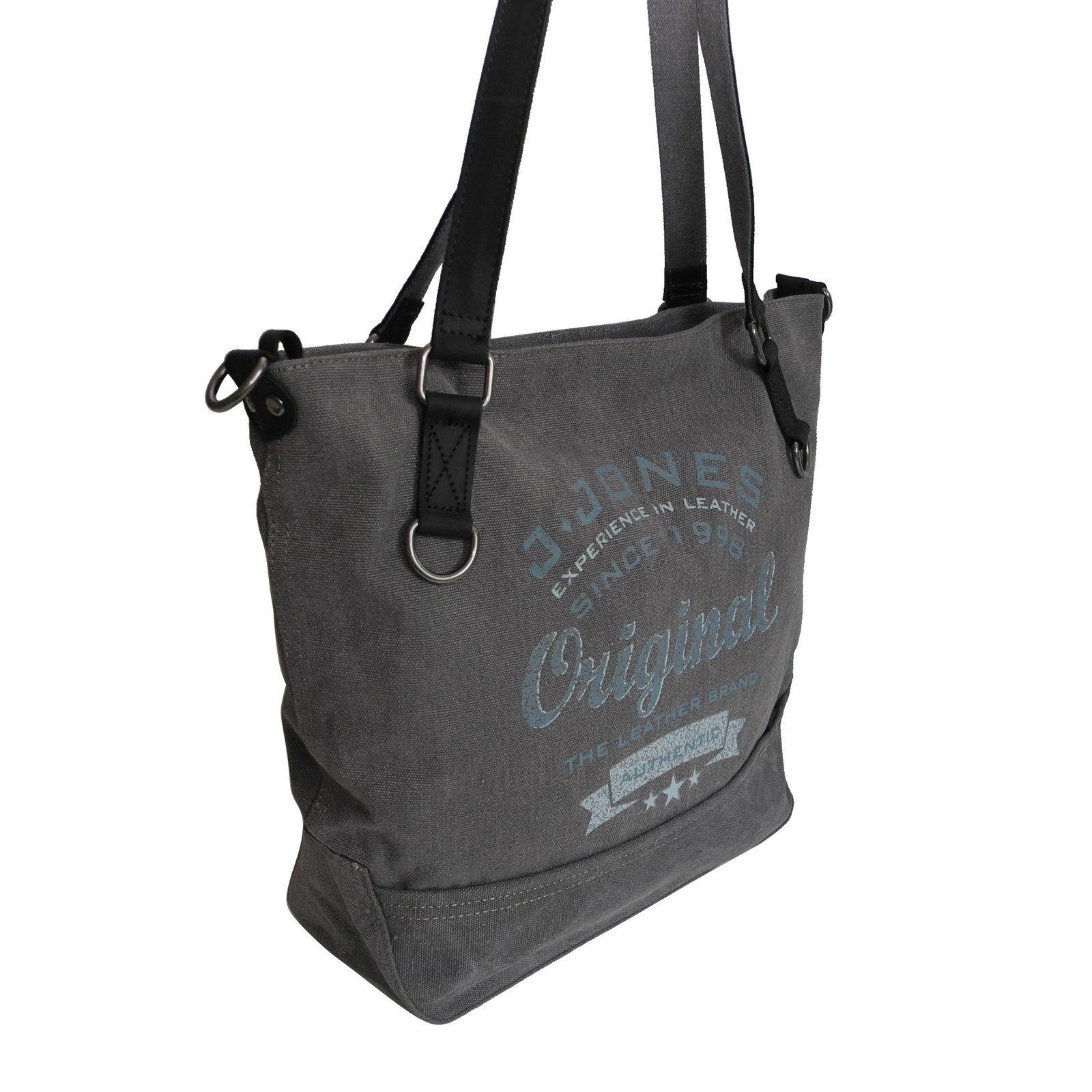 Jennifer Schultertasche Grau Jones Jennifer Damentasche Damenhandtasche - Handtasche Canvas Jones