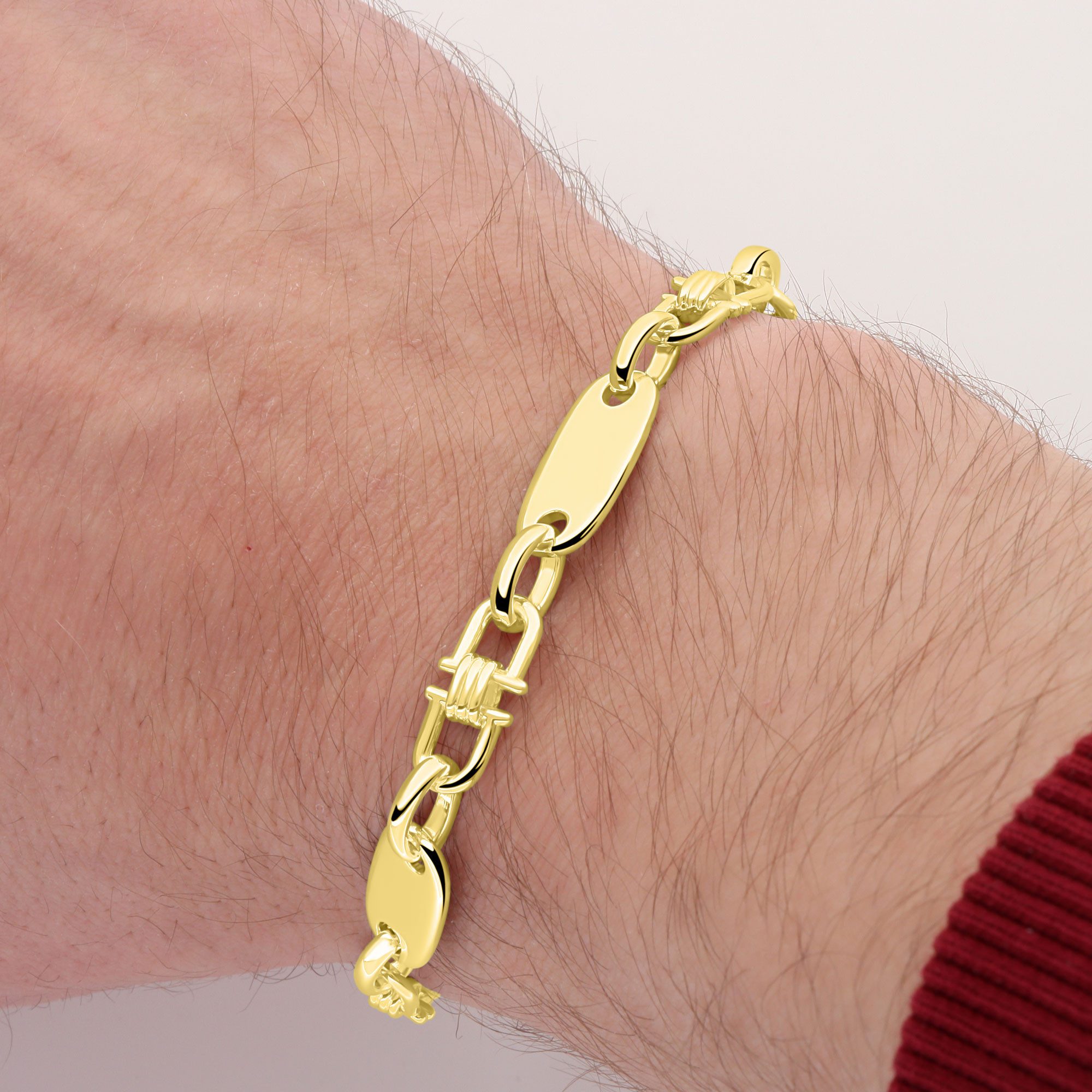 Tony Fein Armband Plattenarmband 585er Vergoldet günstig online kaufen